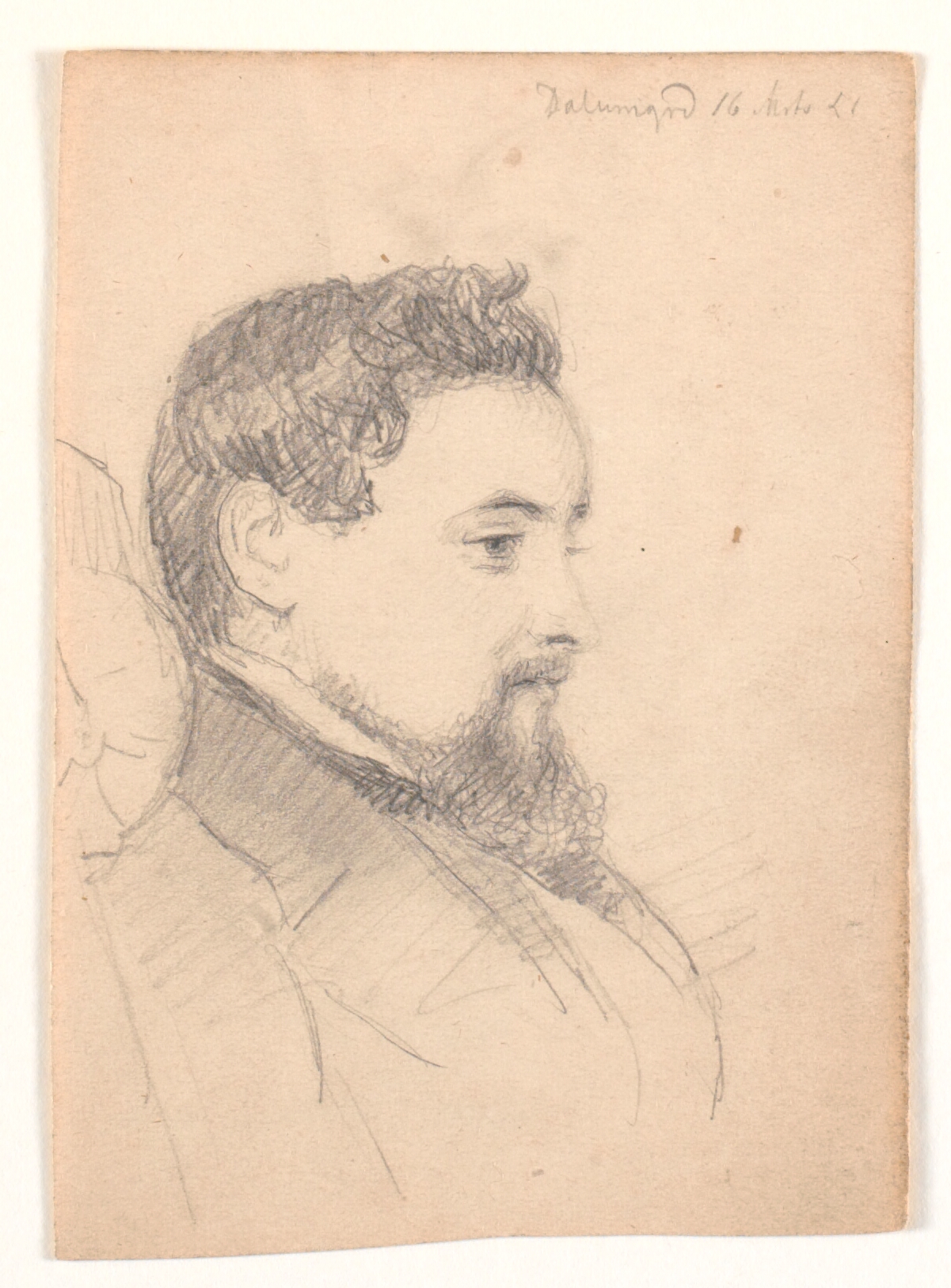 Mandsportræt, profil mod højre