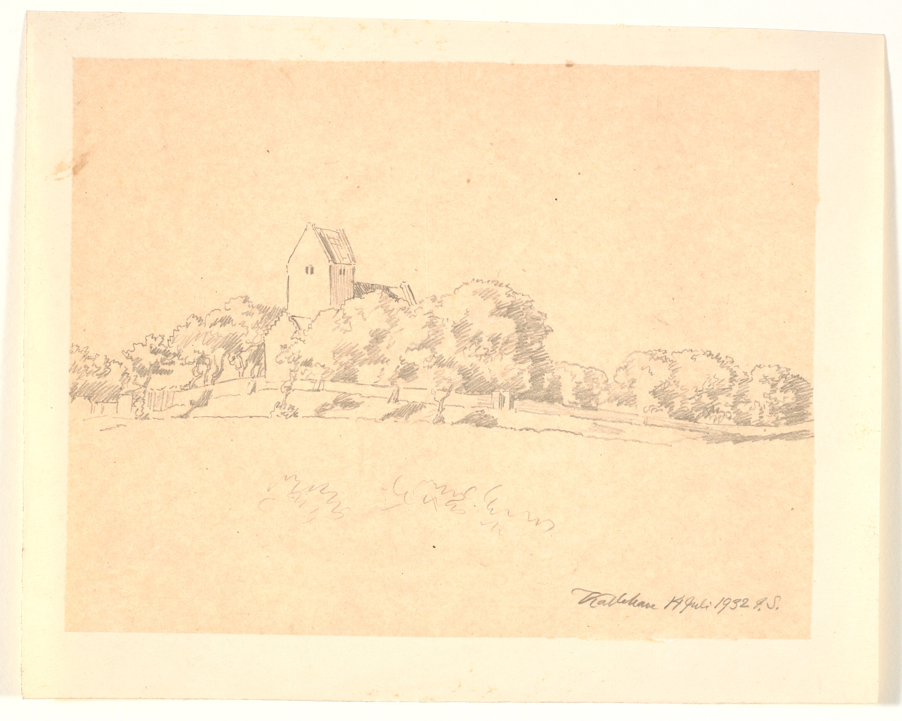 Udsigt mod Kallehave kirke