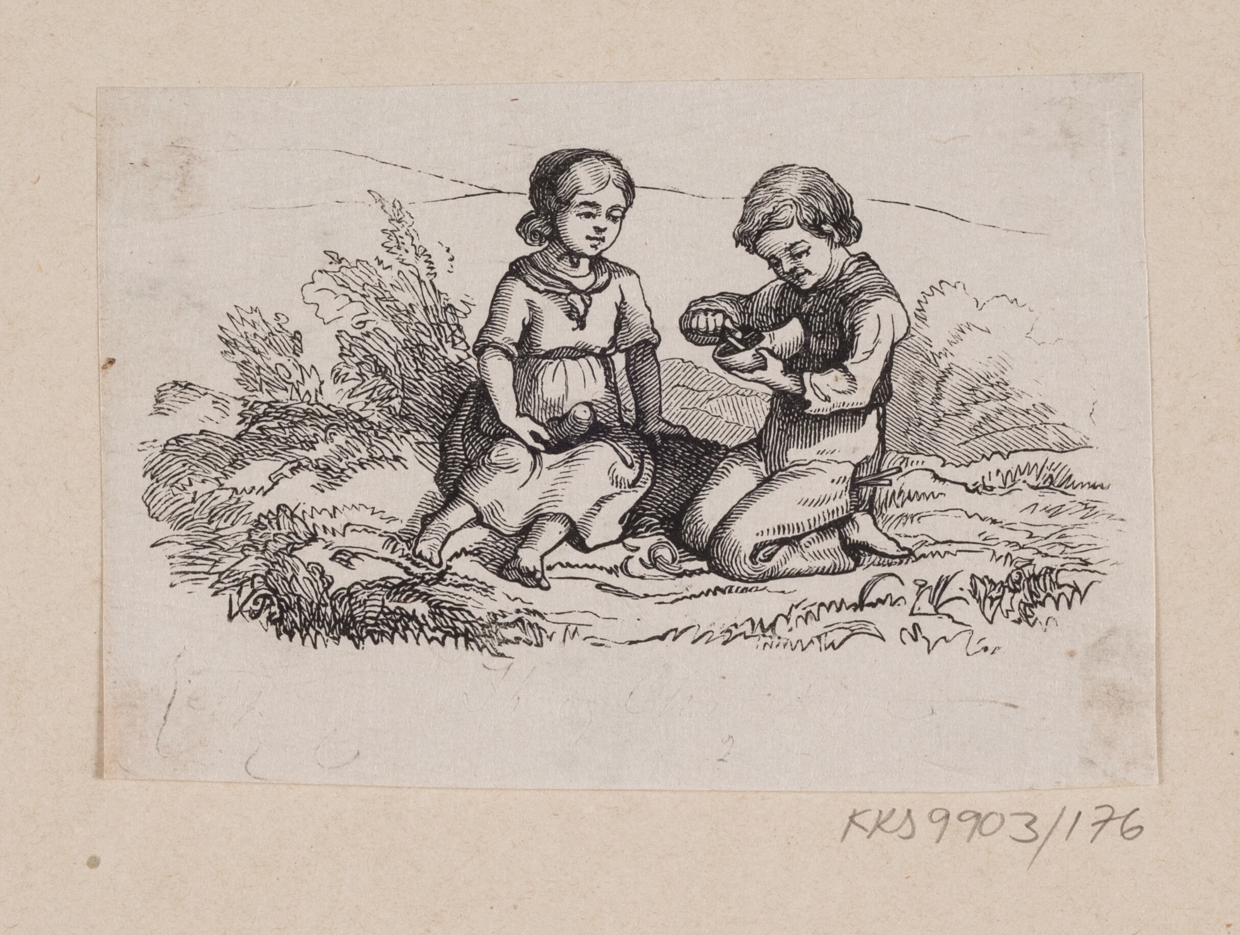 Illustration til "Ib og lille Christine" i H.C. Andersen, "Eventyr og Historier", Bind 2