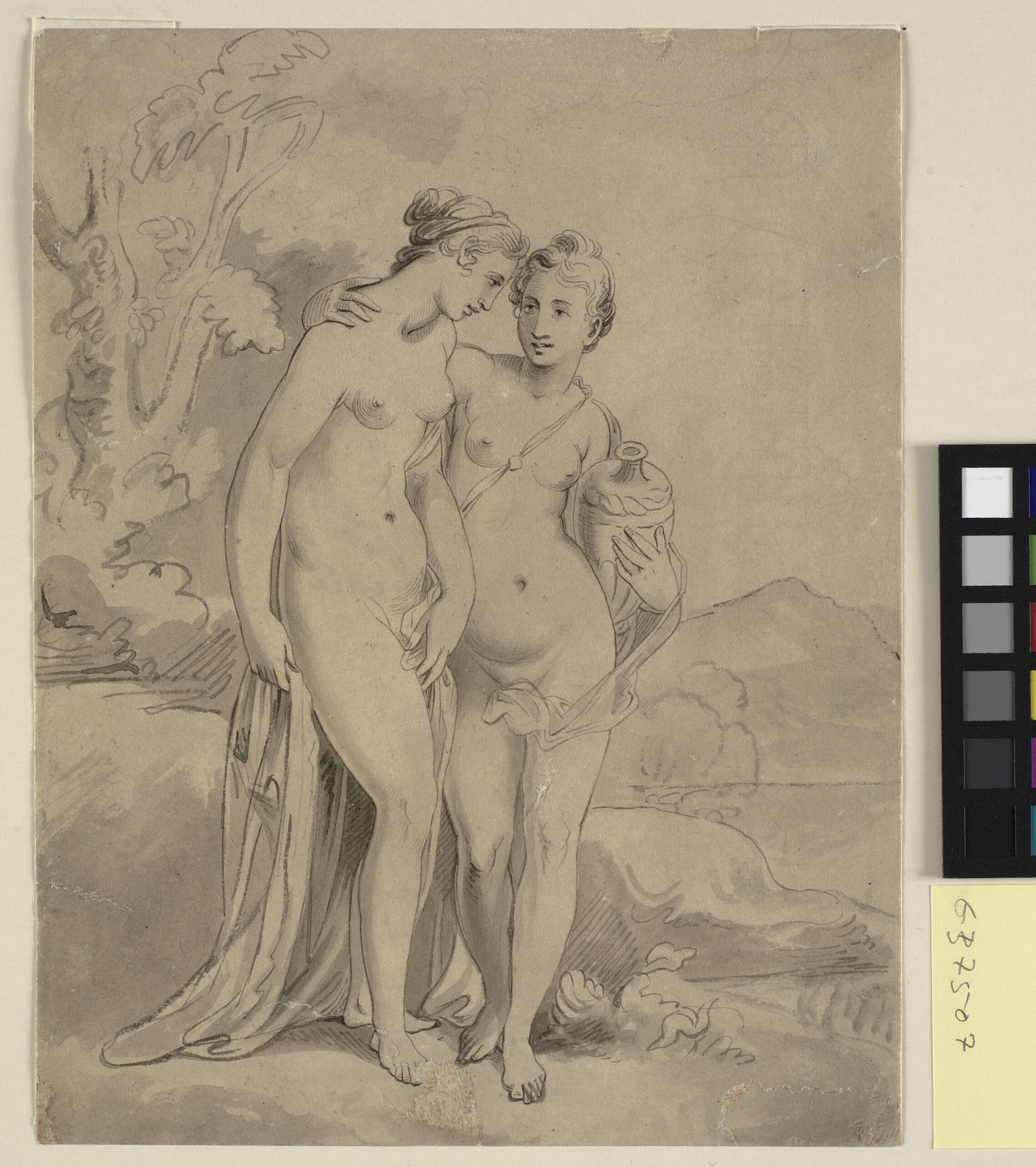 To nymfer i et landskab