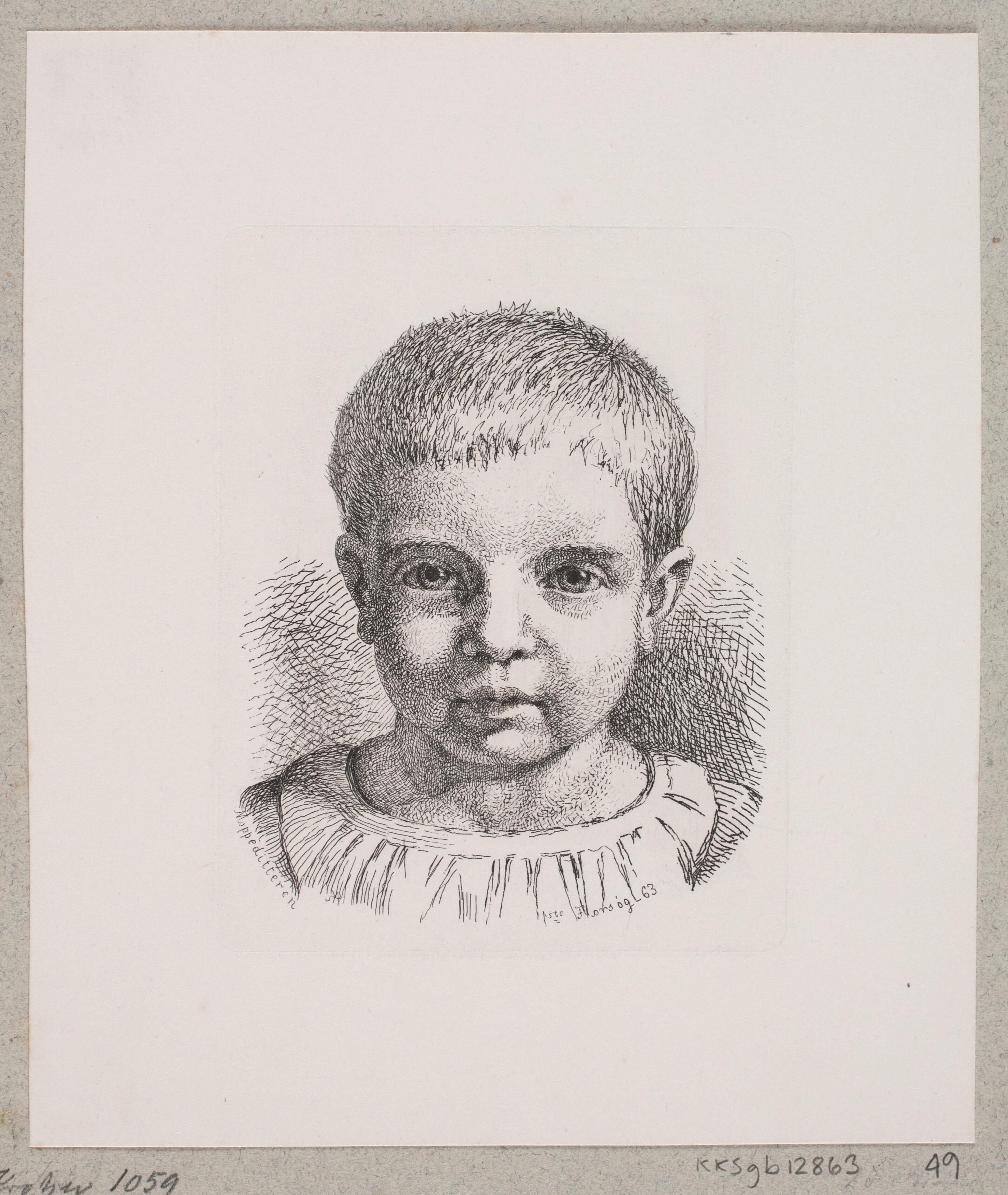 Barneportræt. Adolphine Wilhelmine Petersen