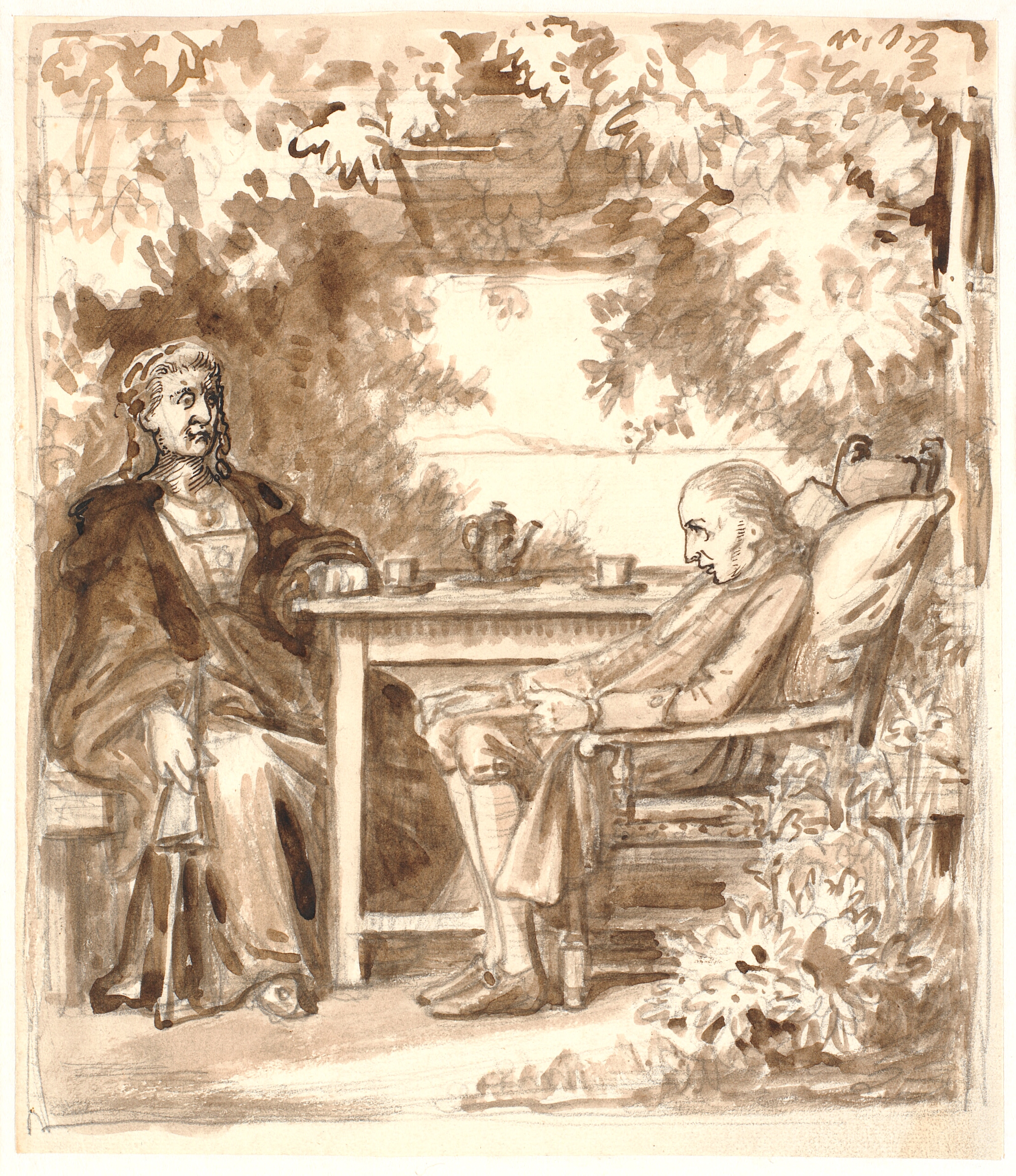 Ewald får i Rungsted i lysthus med udsigt mod Hven besøg af sin hårdhjertede moder