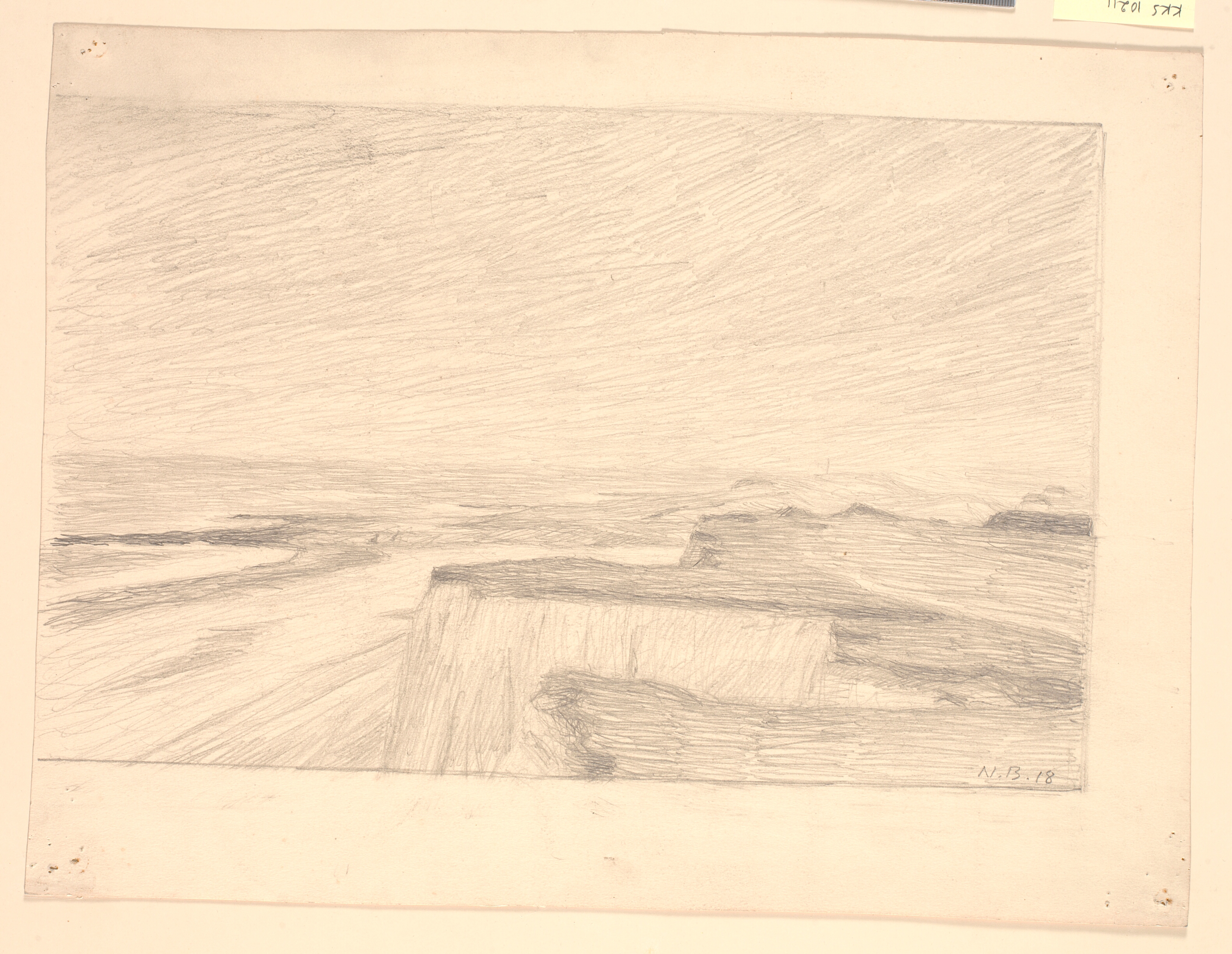 Udsigt over klitter og strand ved Bovbjerg