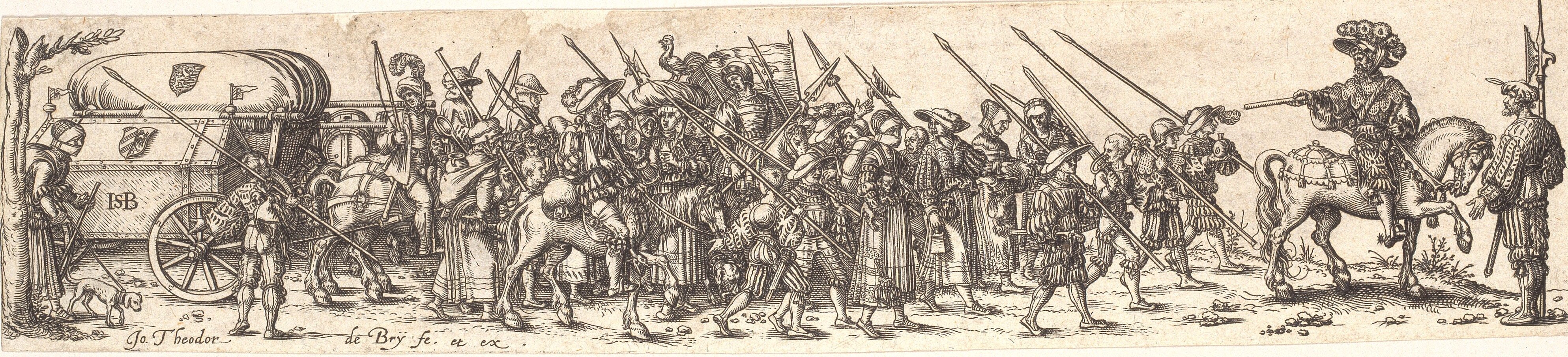 Soldatertog, forrest en officer til hest