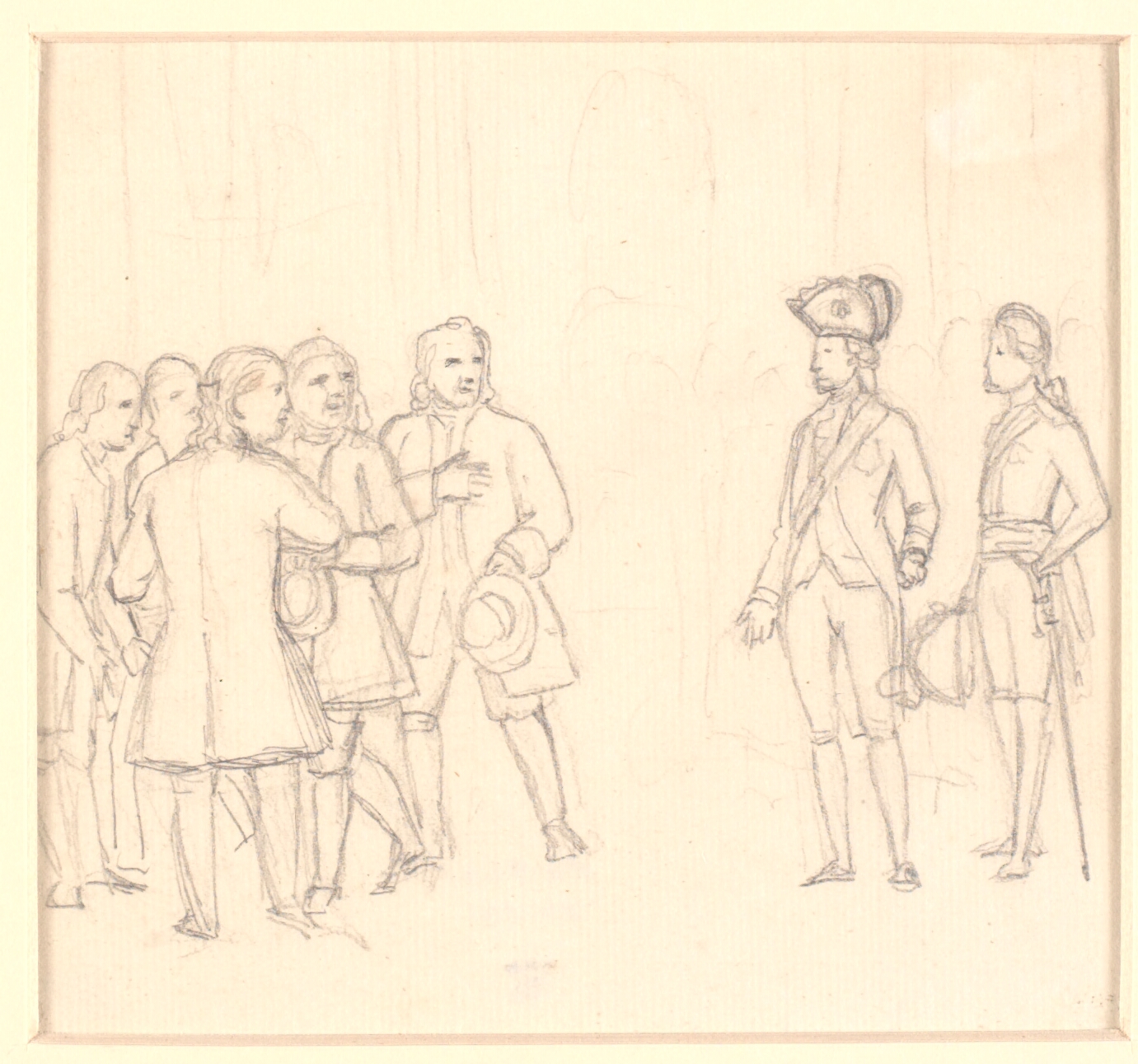 En deputation af bønder takker kongen for stavnsbåndets løsning i 1788