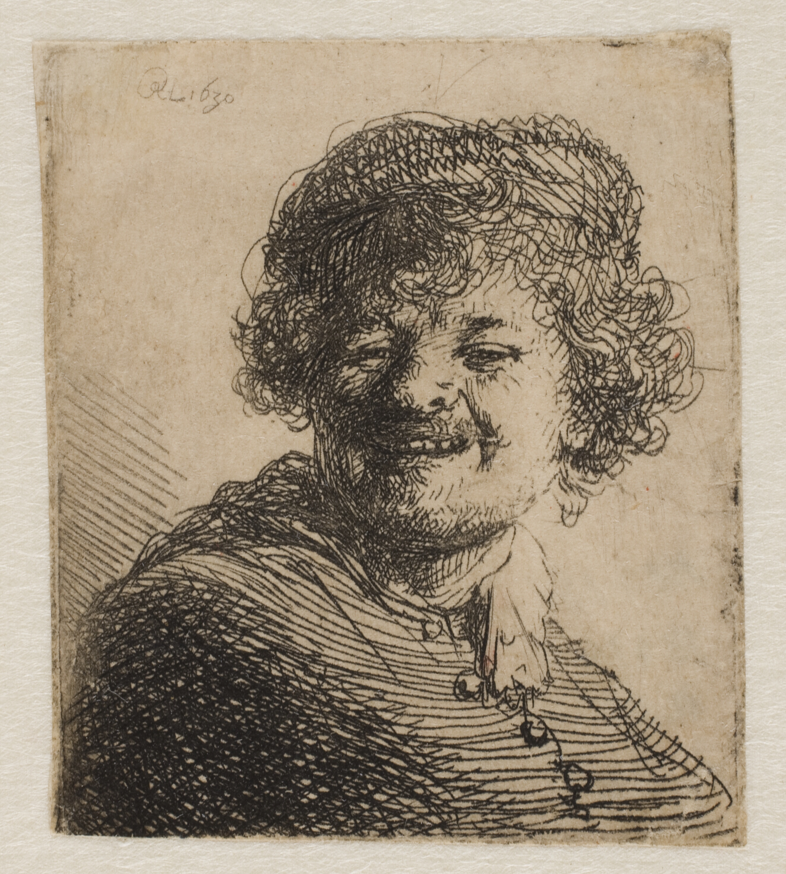 Selvportræt, leende