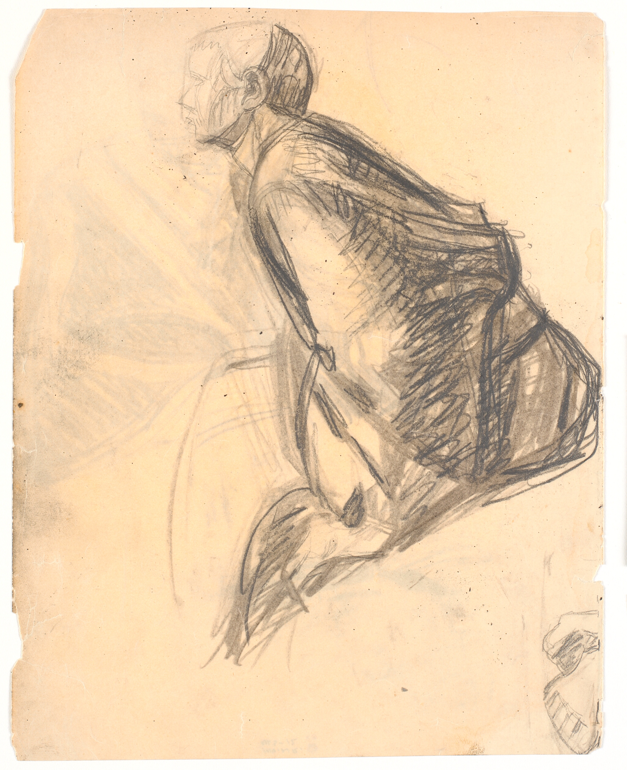 Figurstudie til maleriet "Maria salver Kristi fødder", 1907. Apostel nr. 3 t.h. i billedet