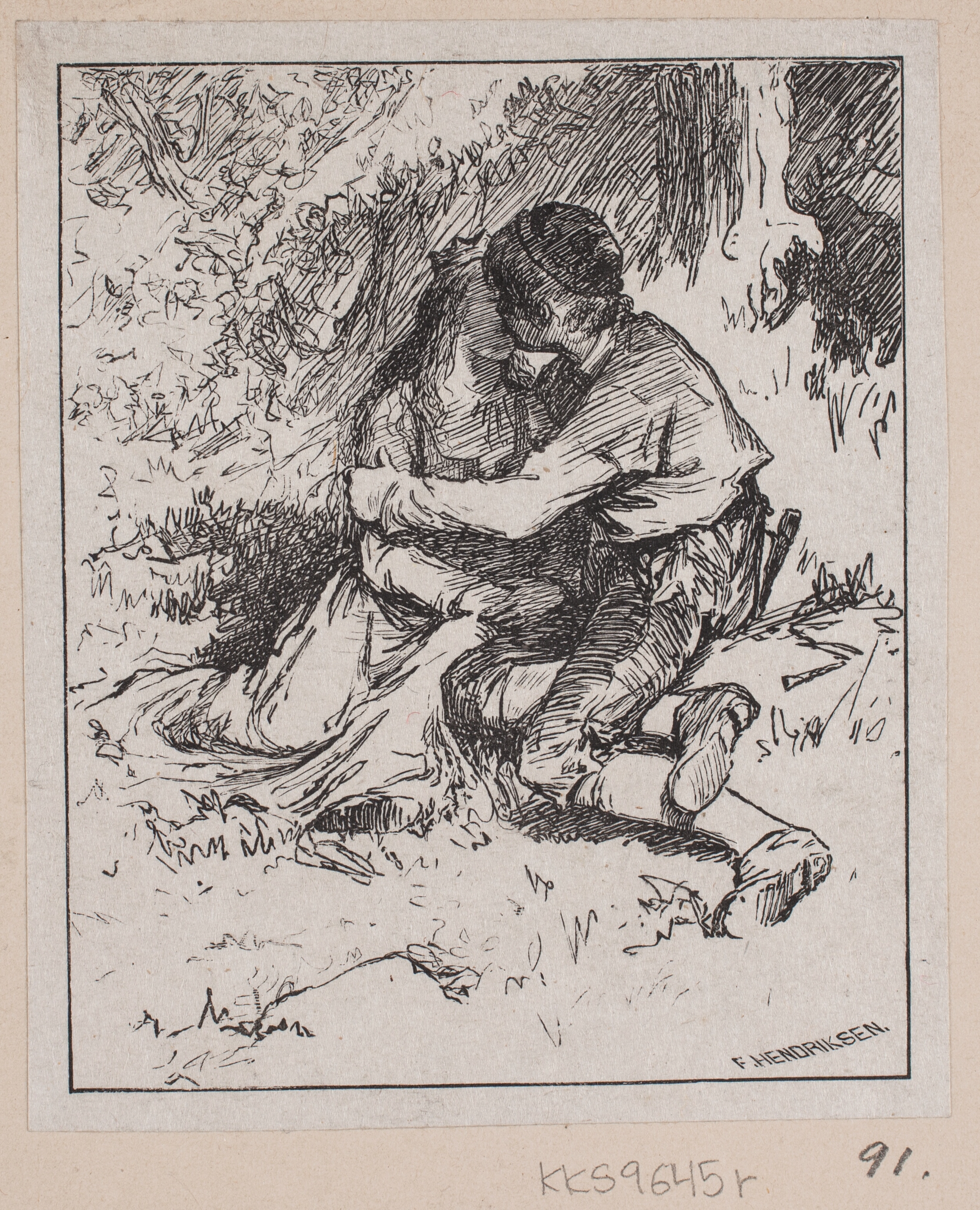 Illustration til "Gjæte Kongens Harer"