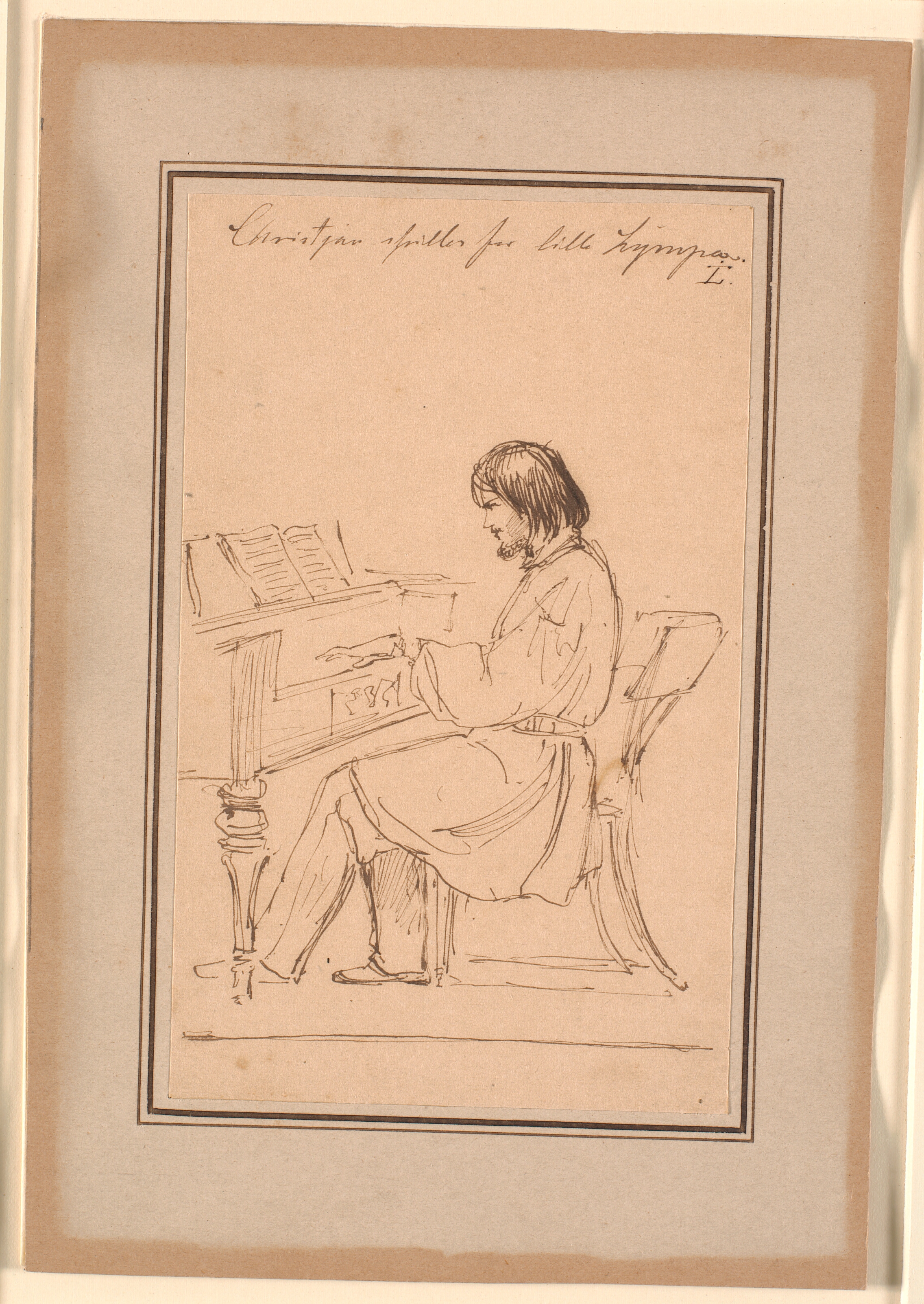 G.C. Freund ved klaveret