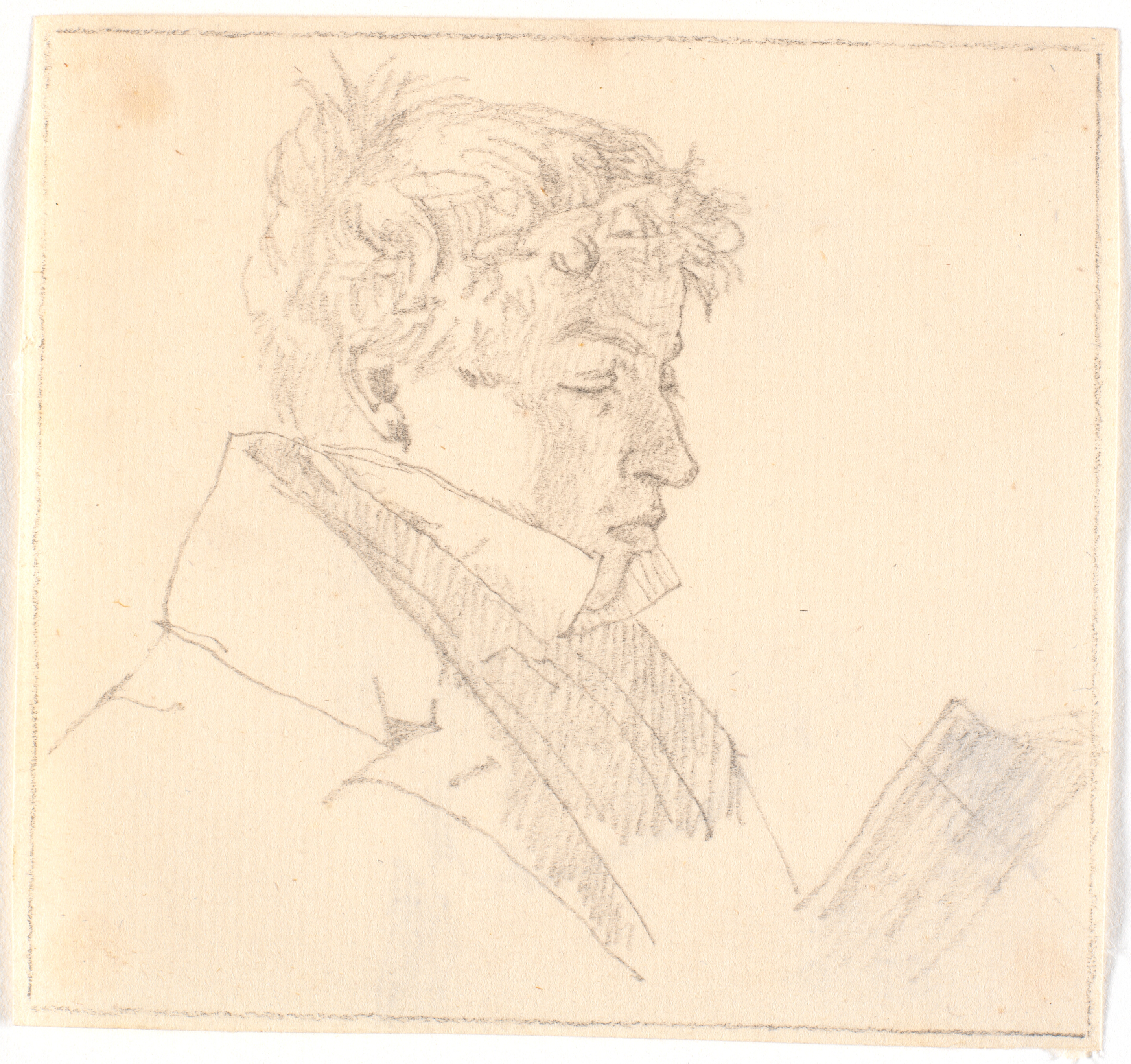 Læsende ung mand, kunstnerens ældste broder, pastor Carl Adolf Købke (1804-1840) ?