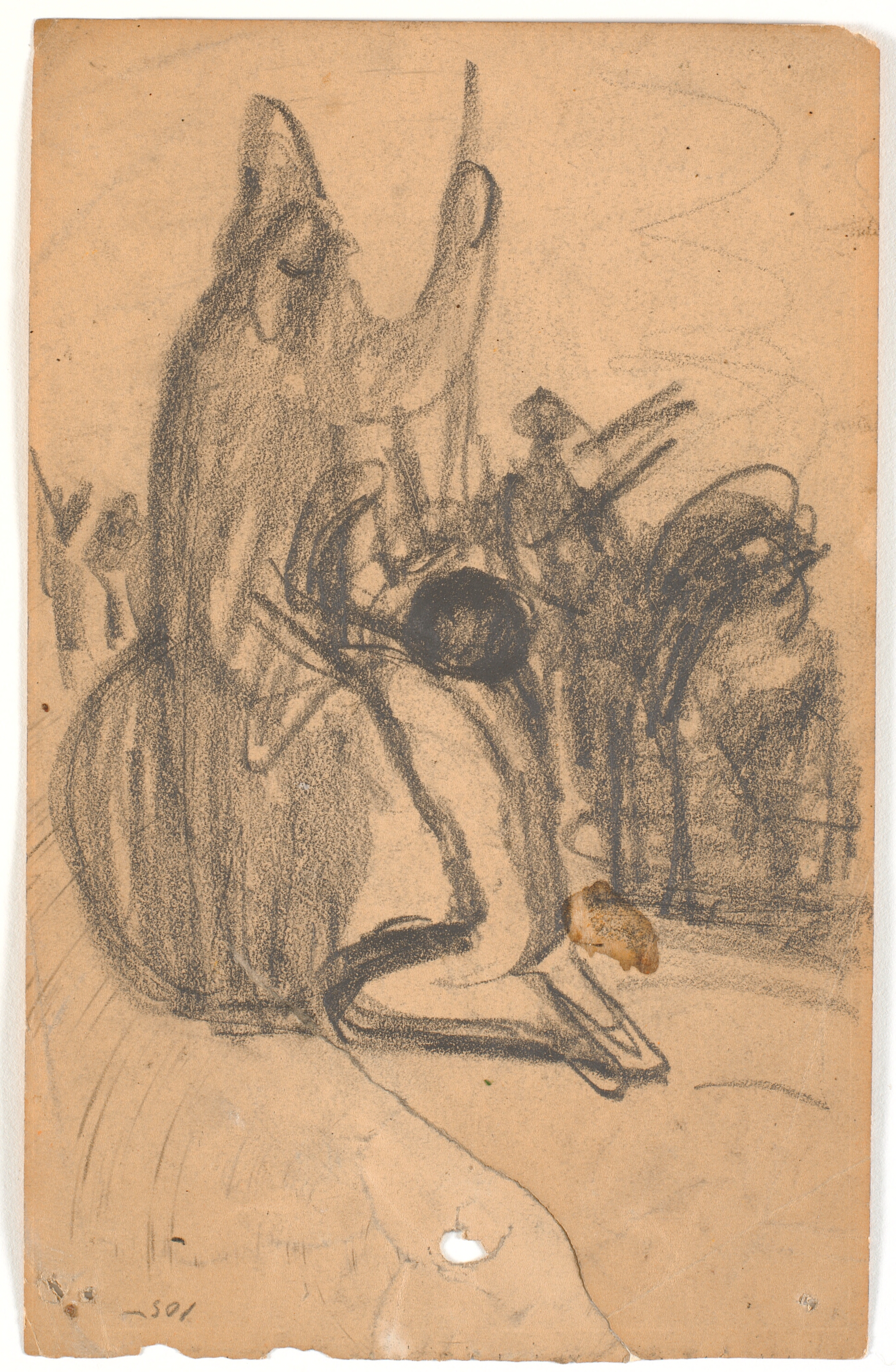 Kompositionsskitse. Hakon Jarls Sønneofring?