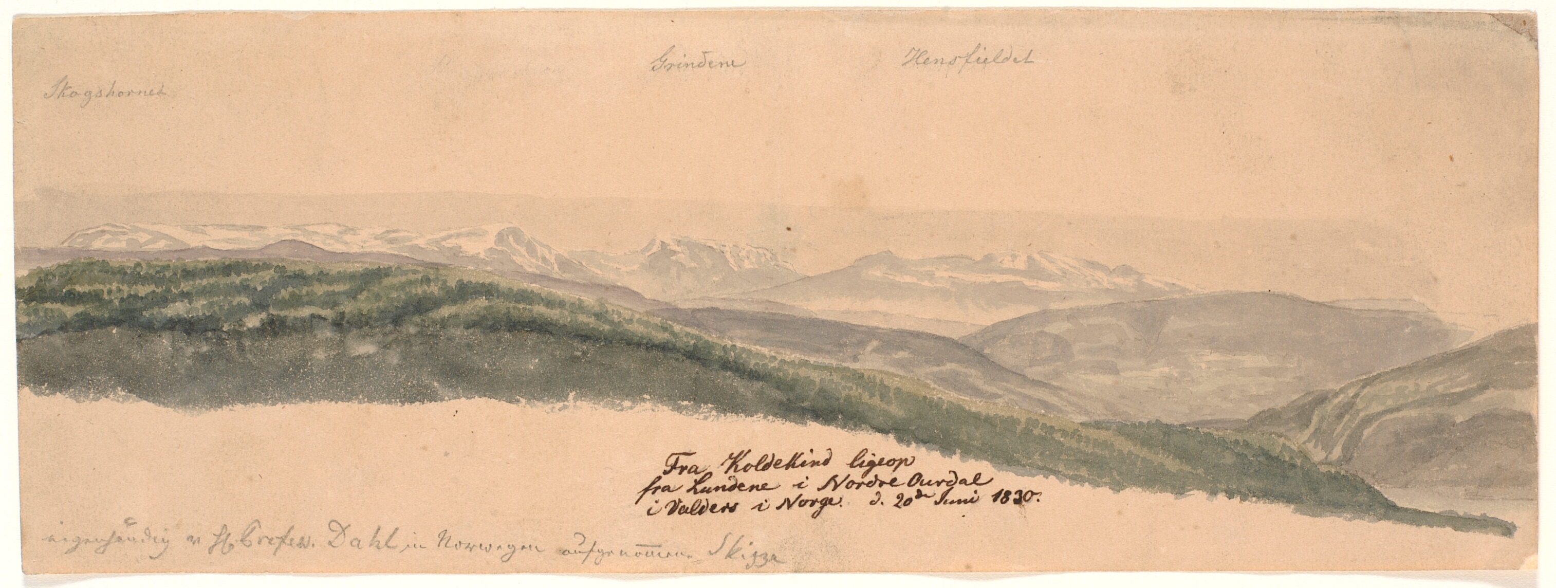 Fra Koldekind ligeop fra Lundene i Norde Oure dal i Valdres i Norge