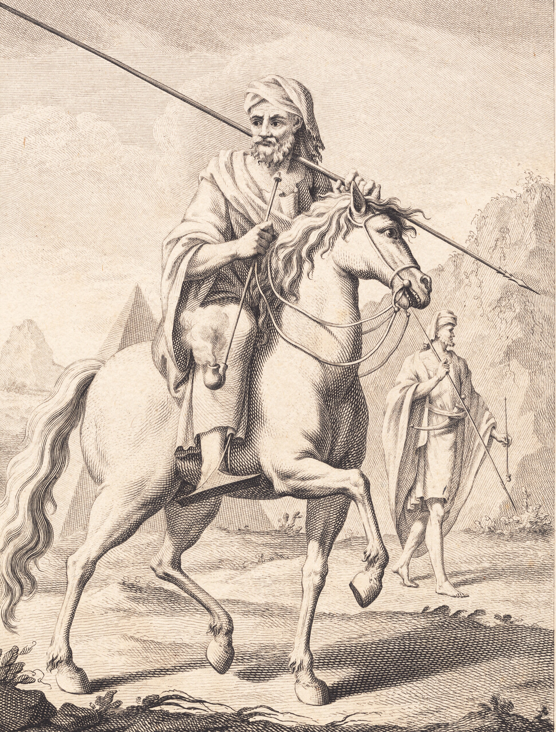En araber til hest, 1773 – 1774, J.F. Clemens | SMK Open
