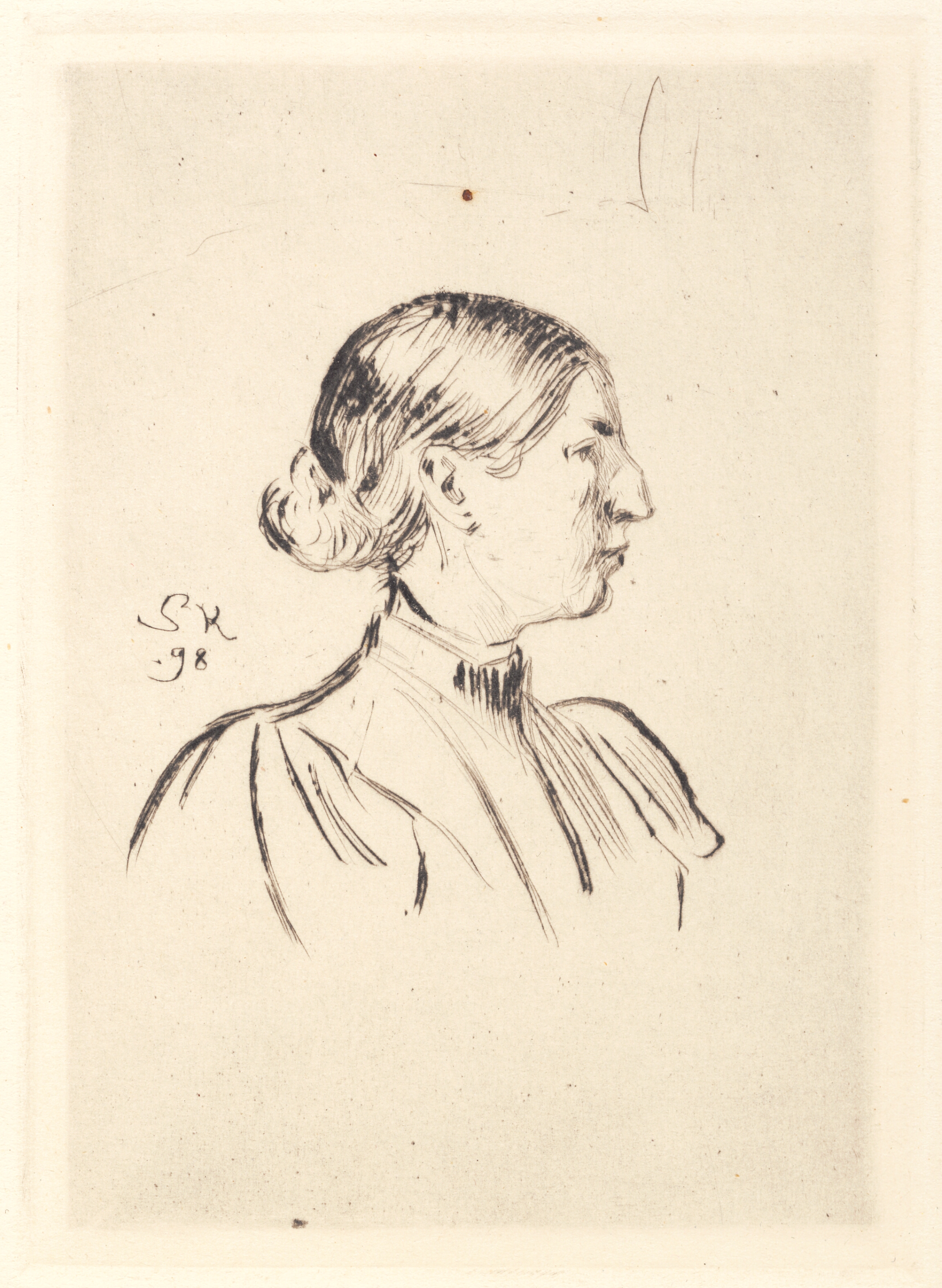 Portræt af Anna Ancher, profil