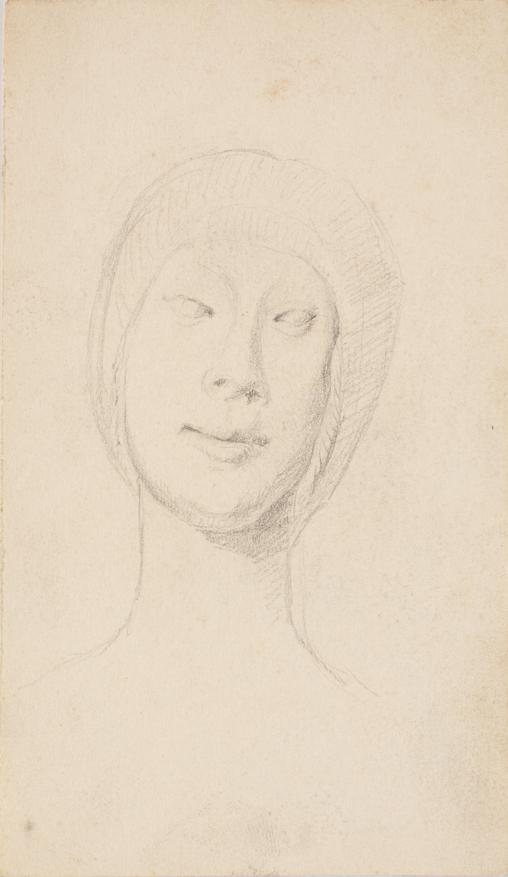 Studie efter Francesco Lauranas buste af Eleonora d'Aragona i museet i Palermo. En face