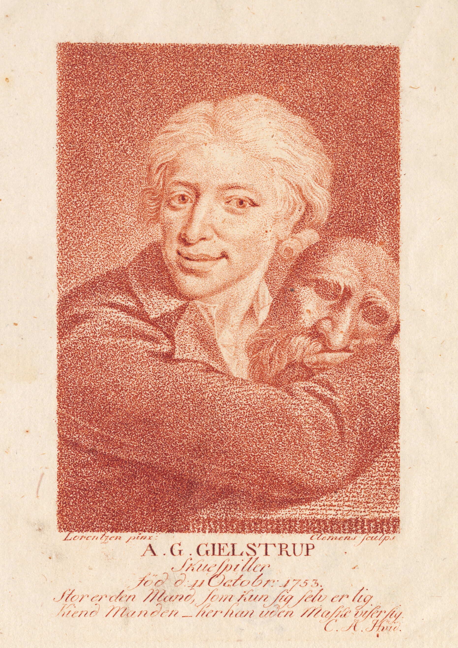 Skuespilleren Adam Gottlob Gielstrup (1753-1830)