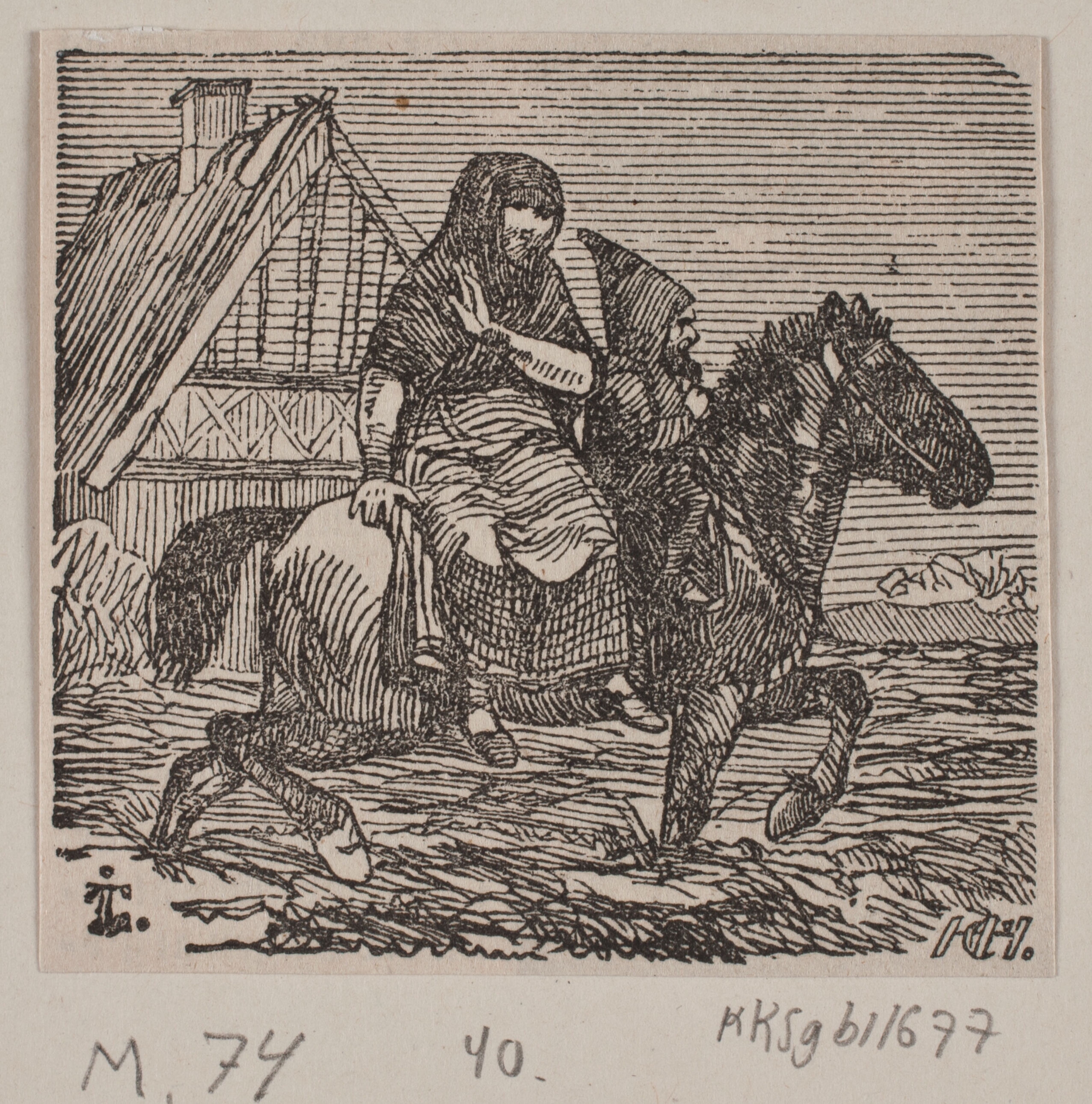 Illustration til "Gjordemoderen og Trolden"