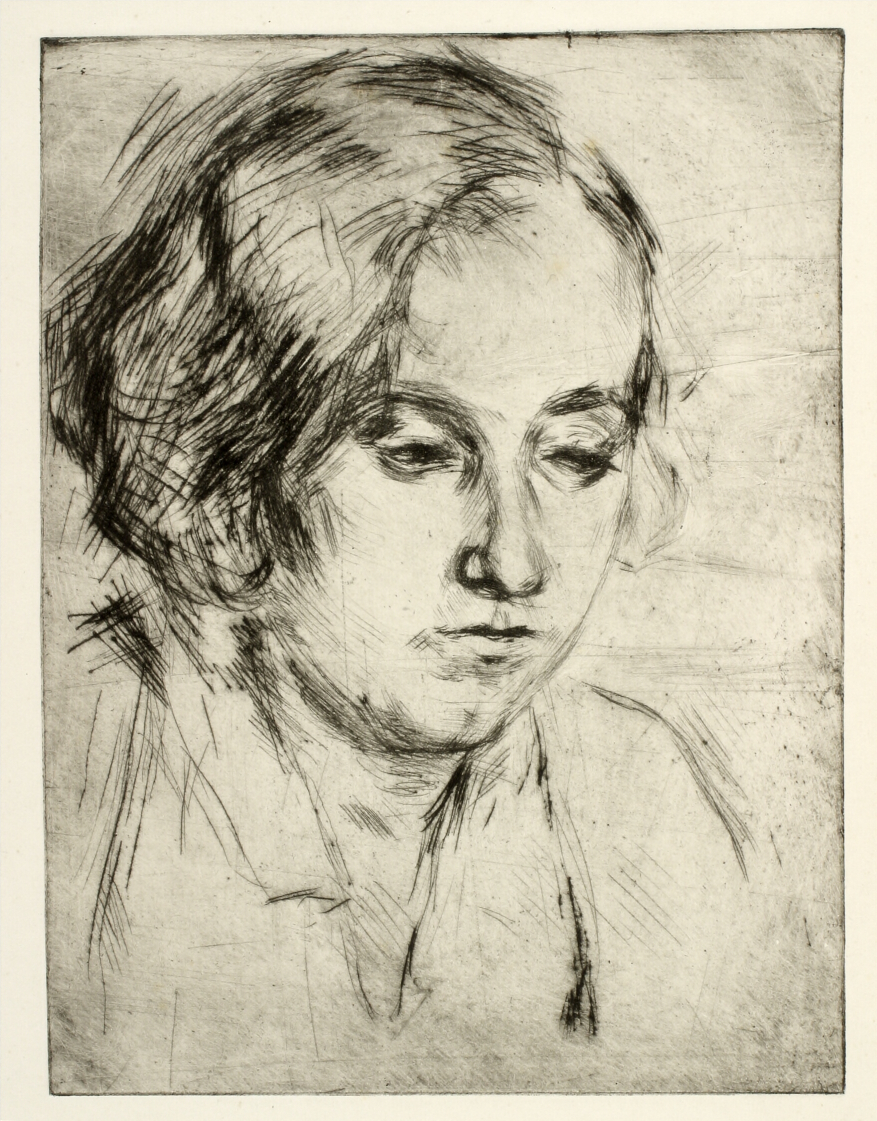 Portræt af kunstnerens søster Ella Wahlgreen Nielsen