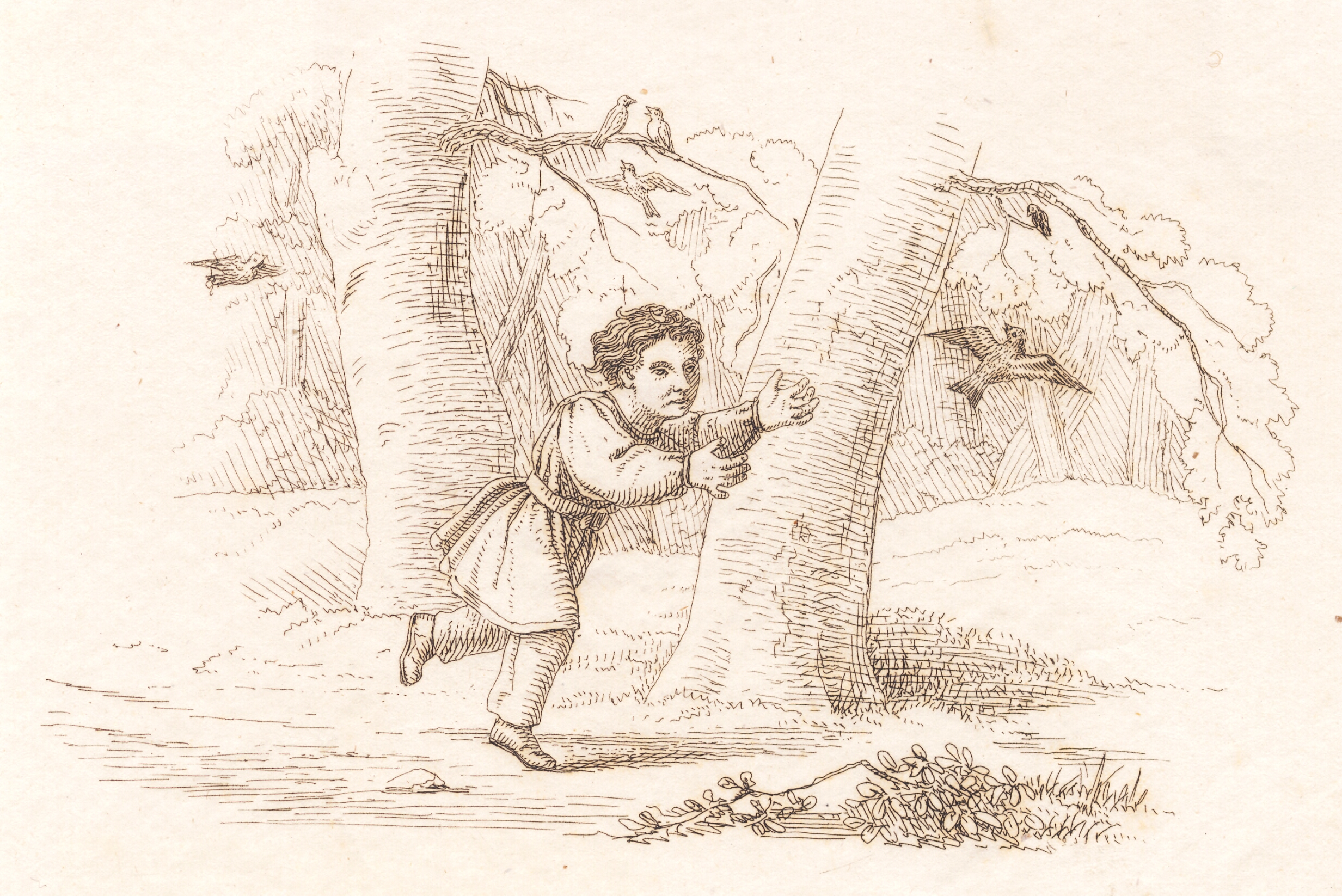 Illustration til "Halvhundrede Fabler for Børn" af Hey