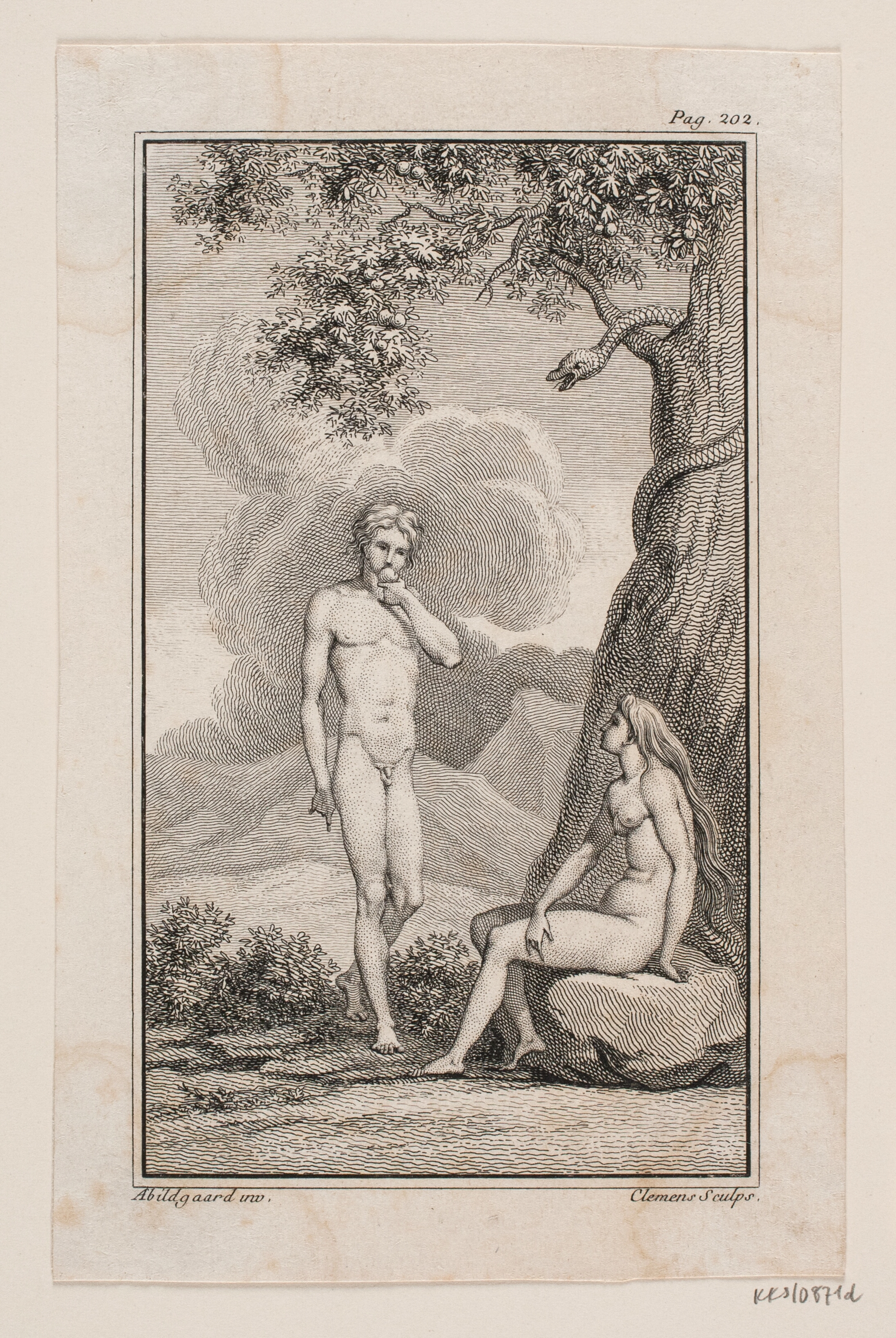 Illustration til Johannes Ewalds "Adam og Eva" IV