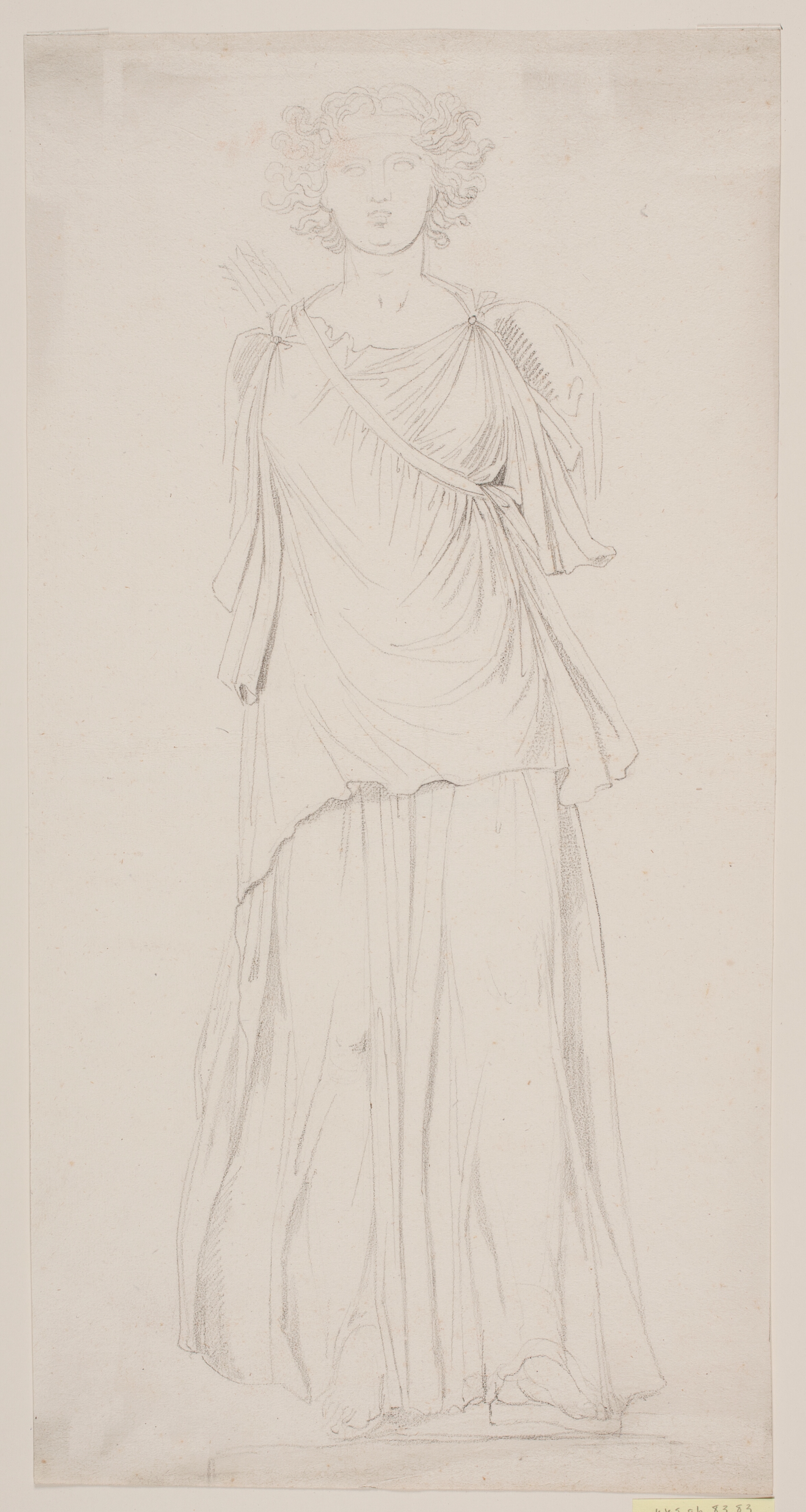 Stående kvinde i græsk gevandt