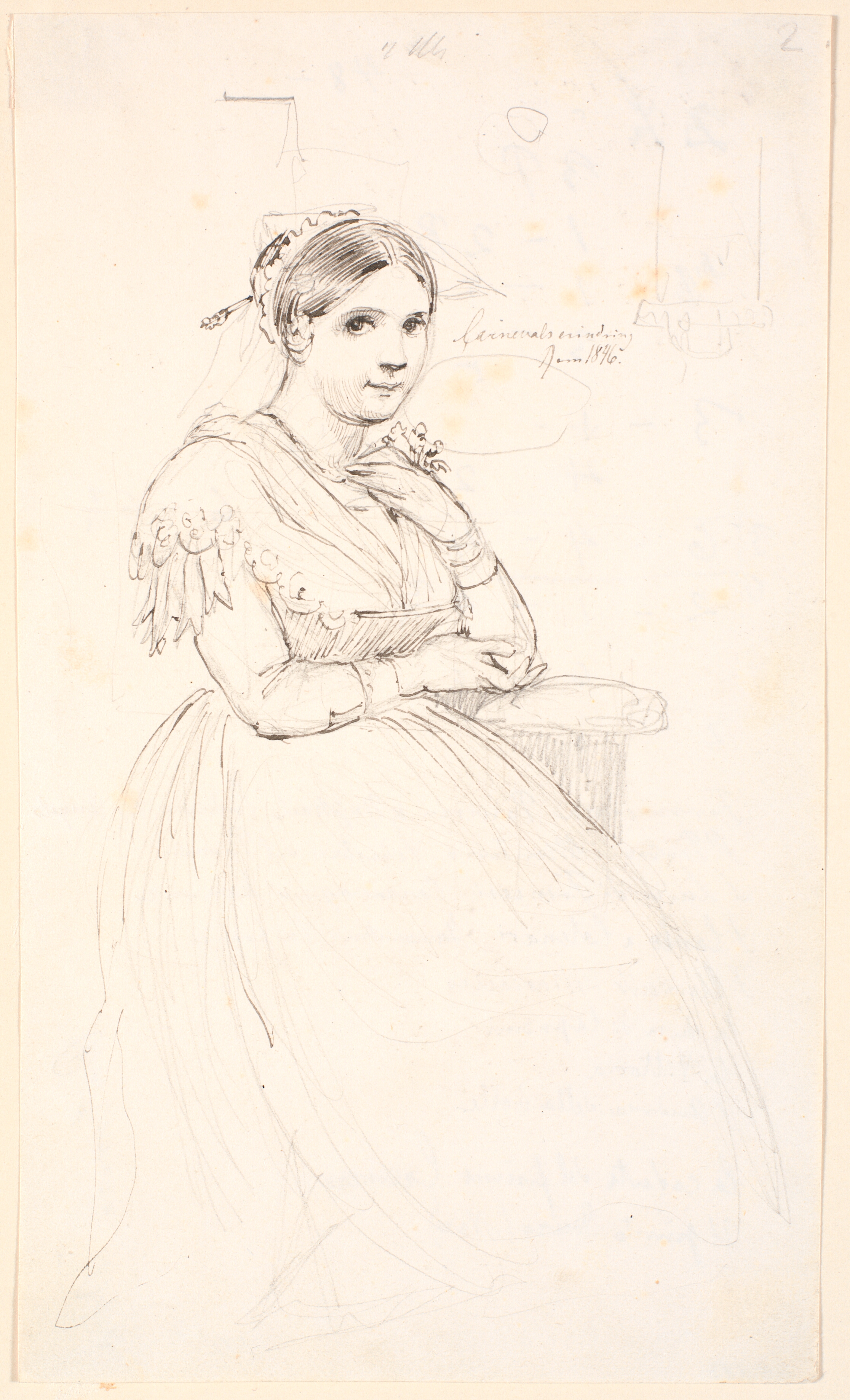 Siddende italienerinde