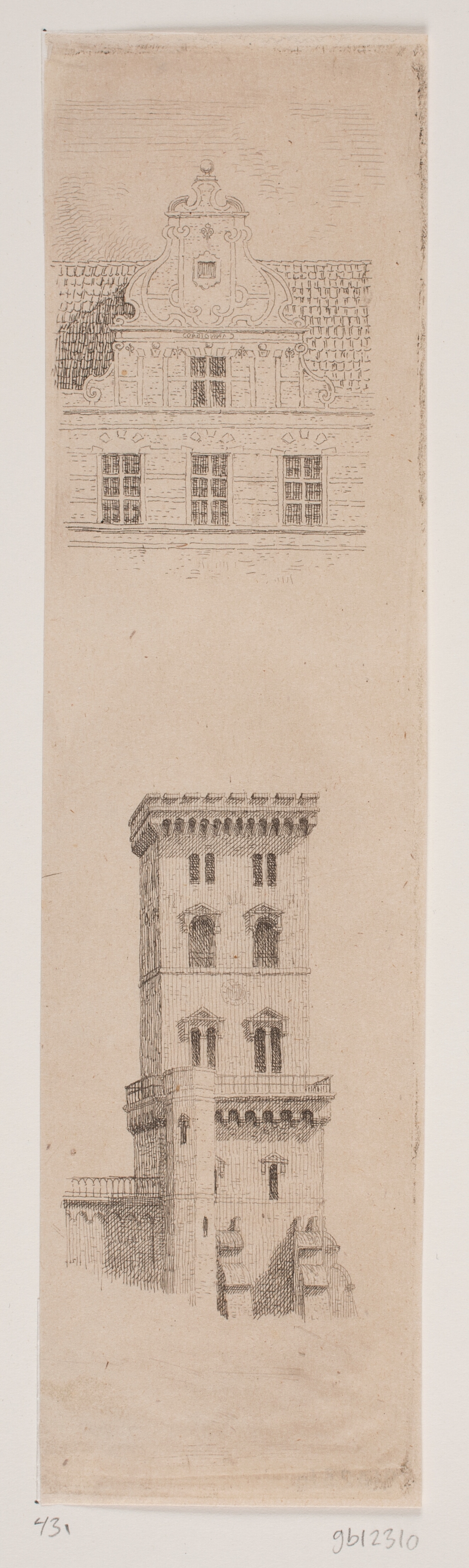 Gavlen af efterslægtens gård i Østergade, Nicolai tårn