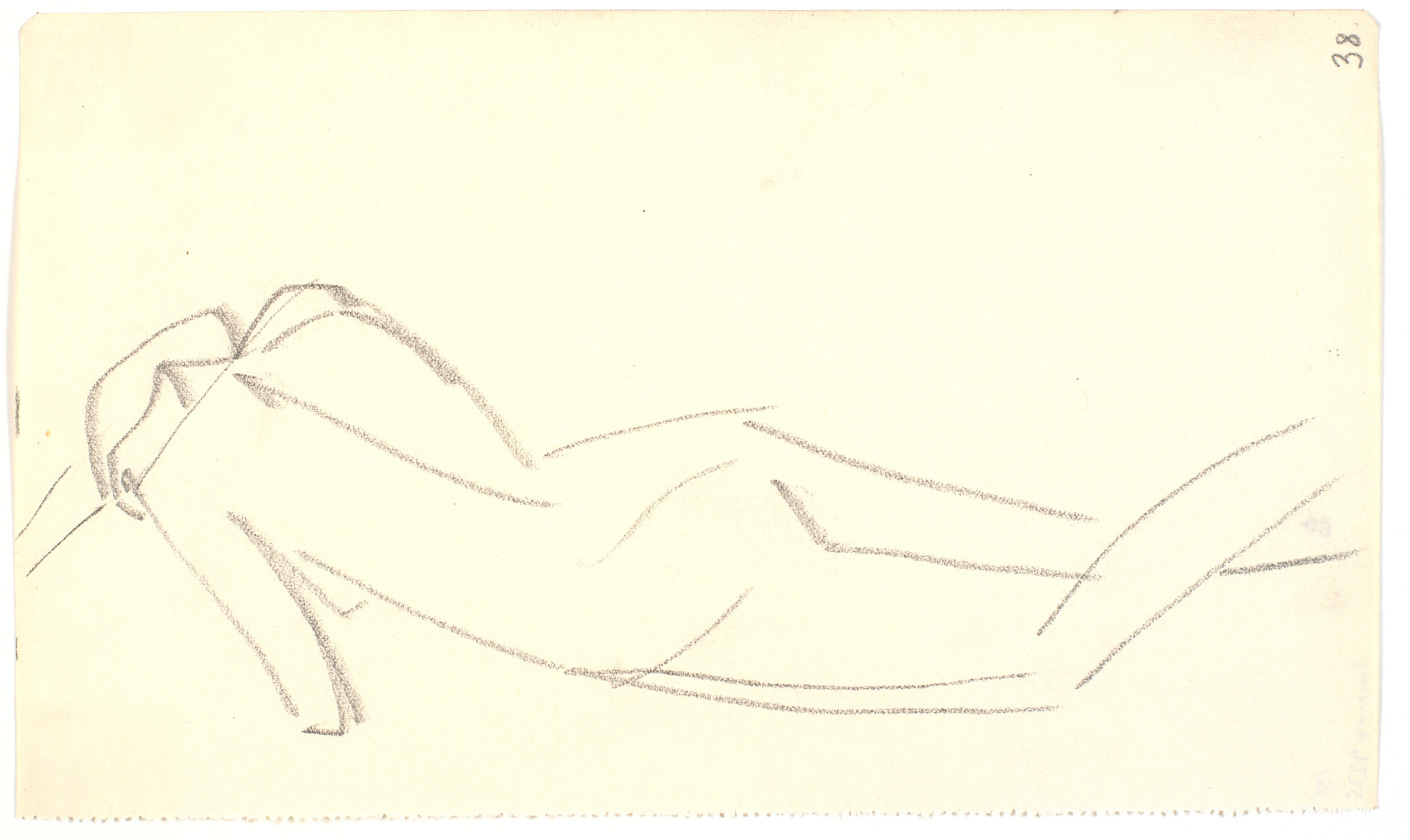 Stående model, set bagfra