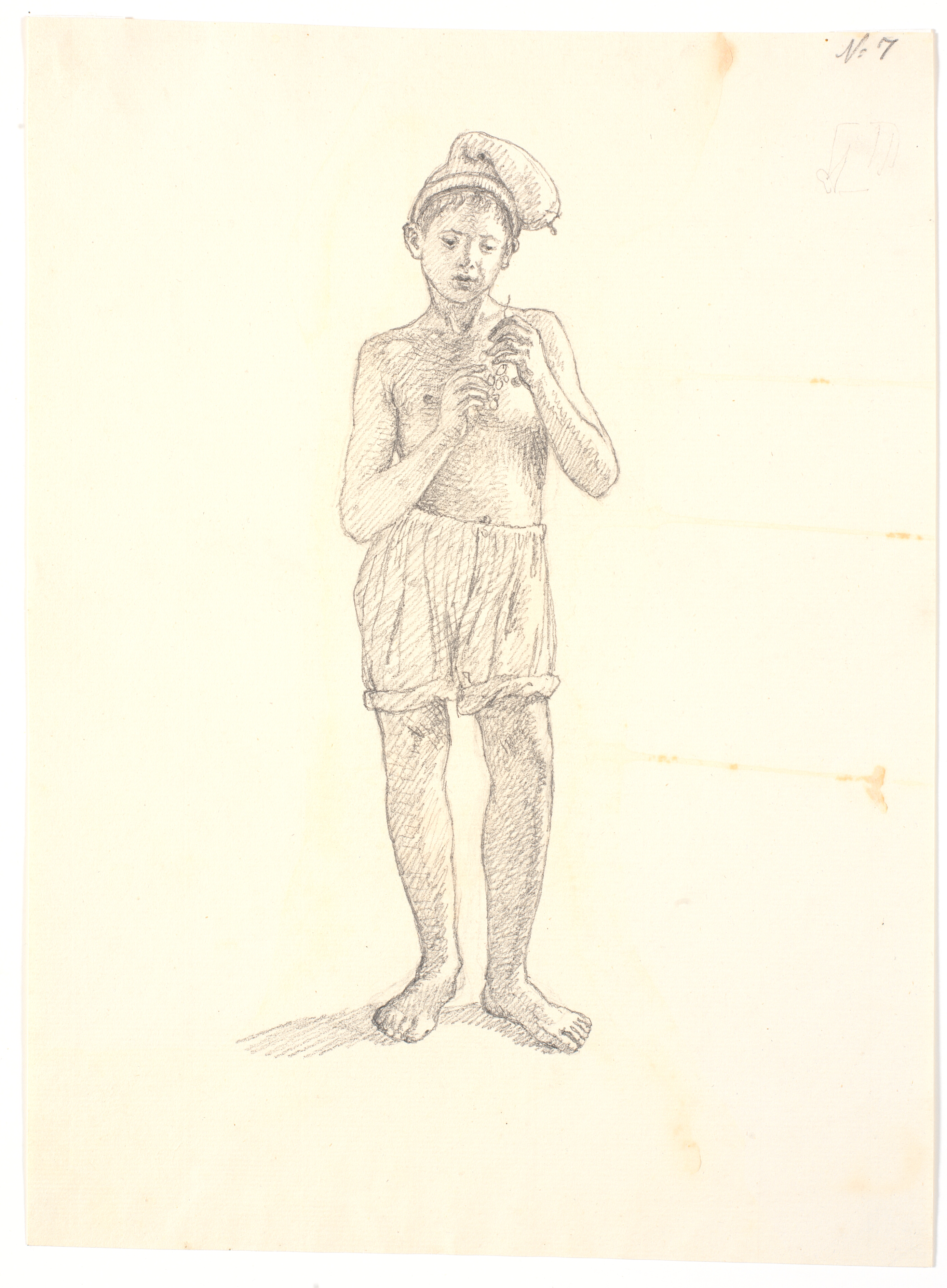 Stående italiensk dreng