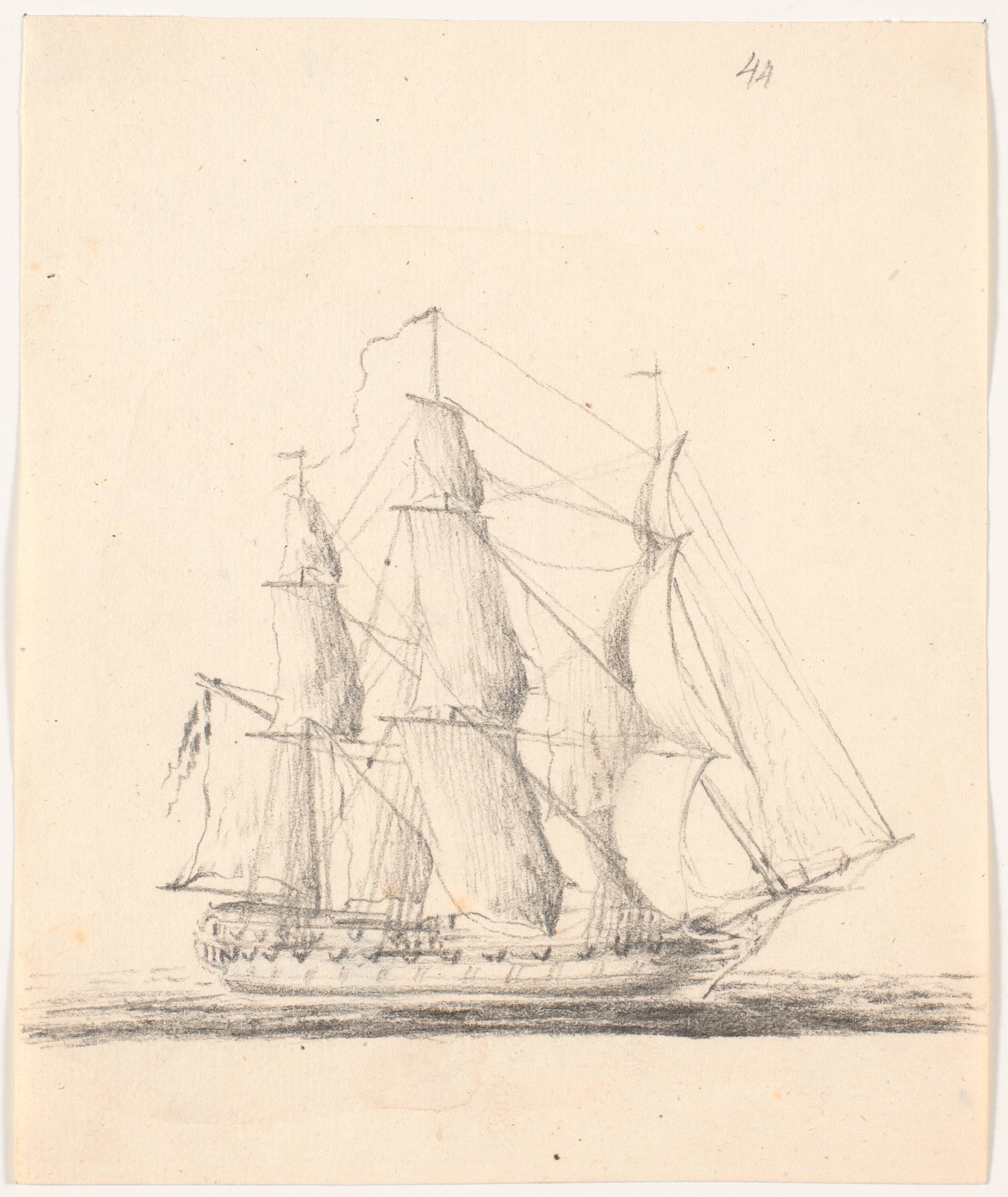 Marineskib for fulde sejl