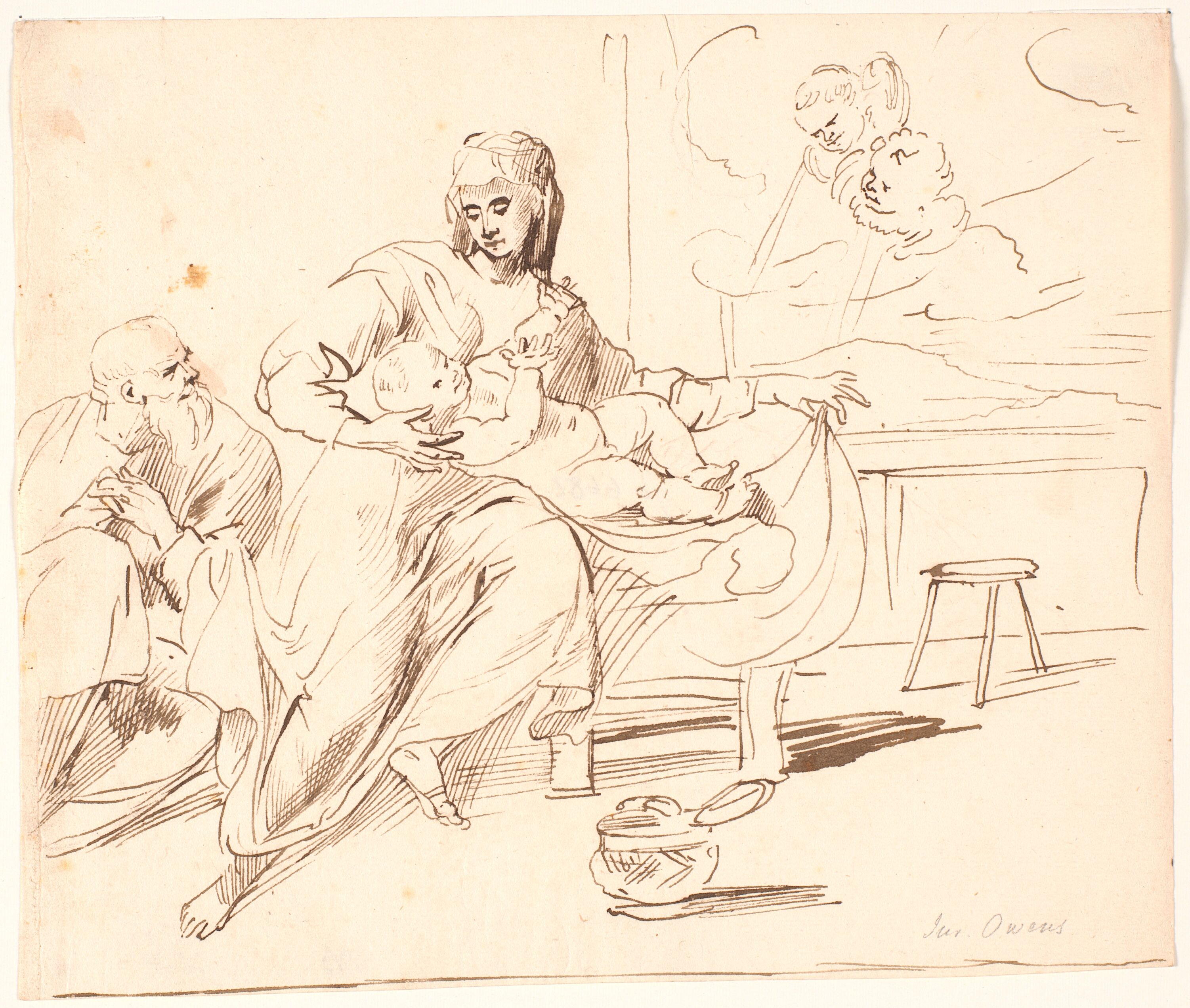 Interiør med den hellige familie