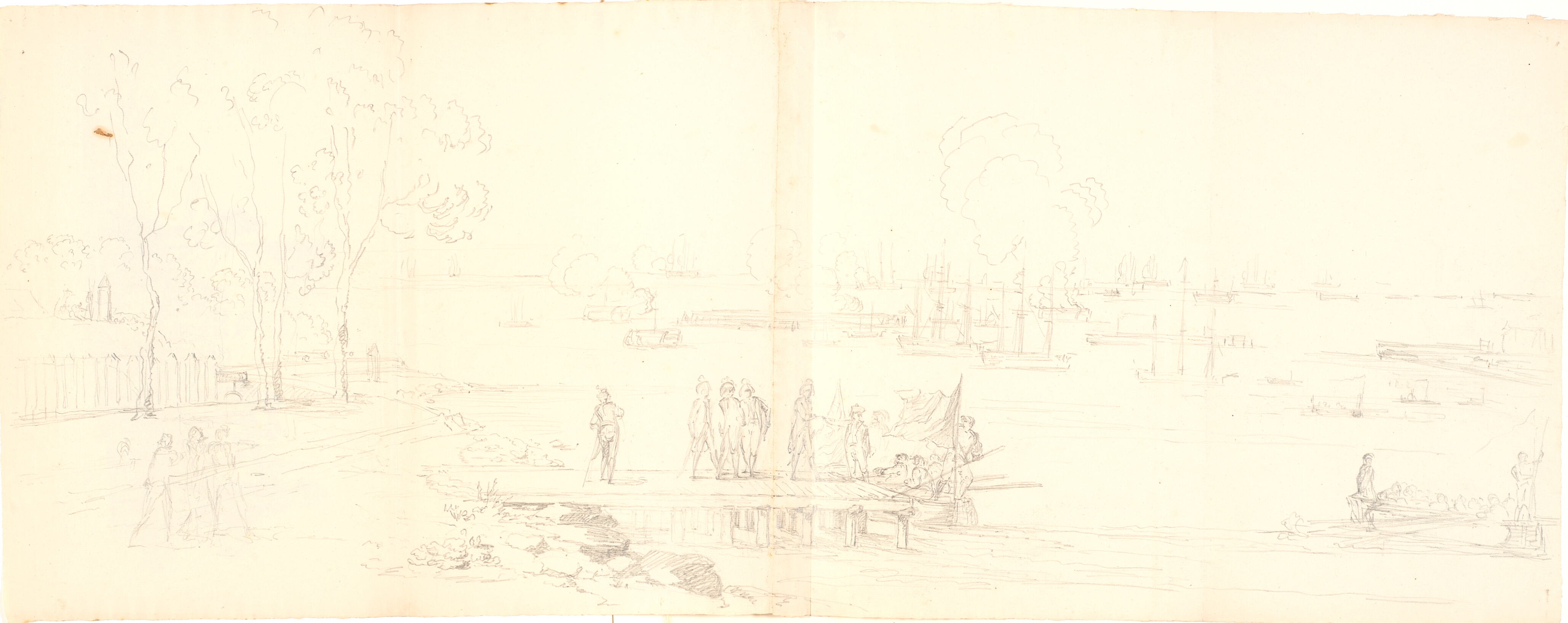 En parlamentar fra den engelske flåde går i land 1801