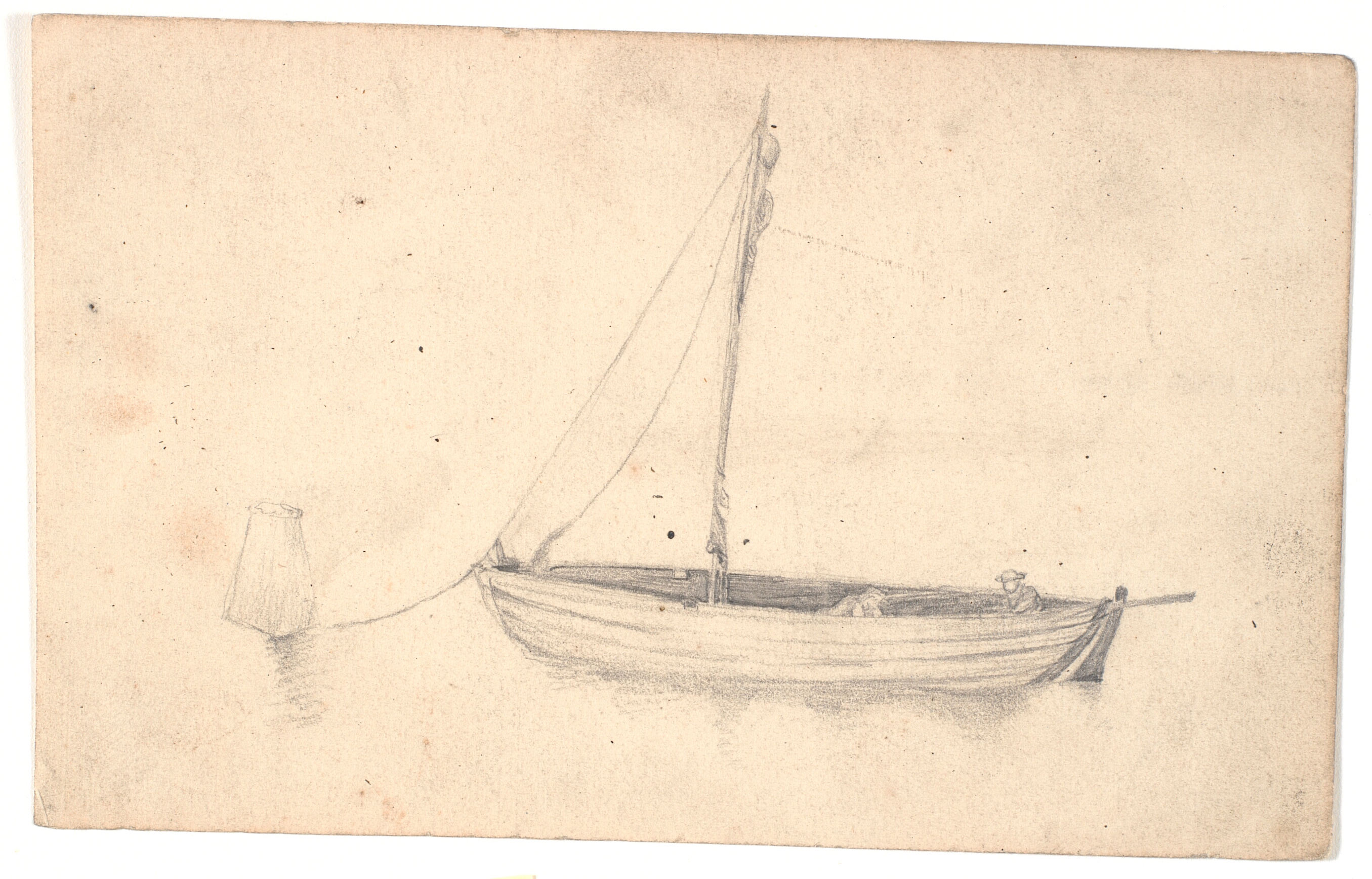 Sejlbåd fortøjet ved en bøje