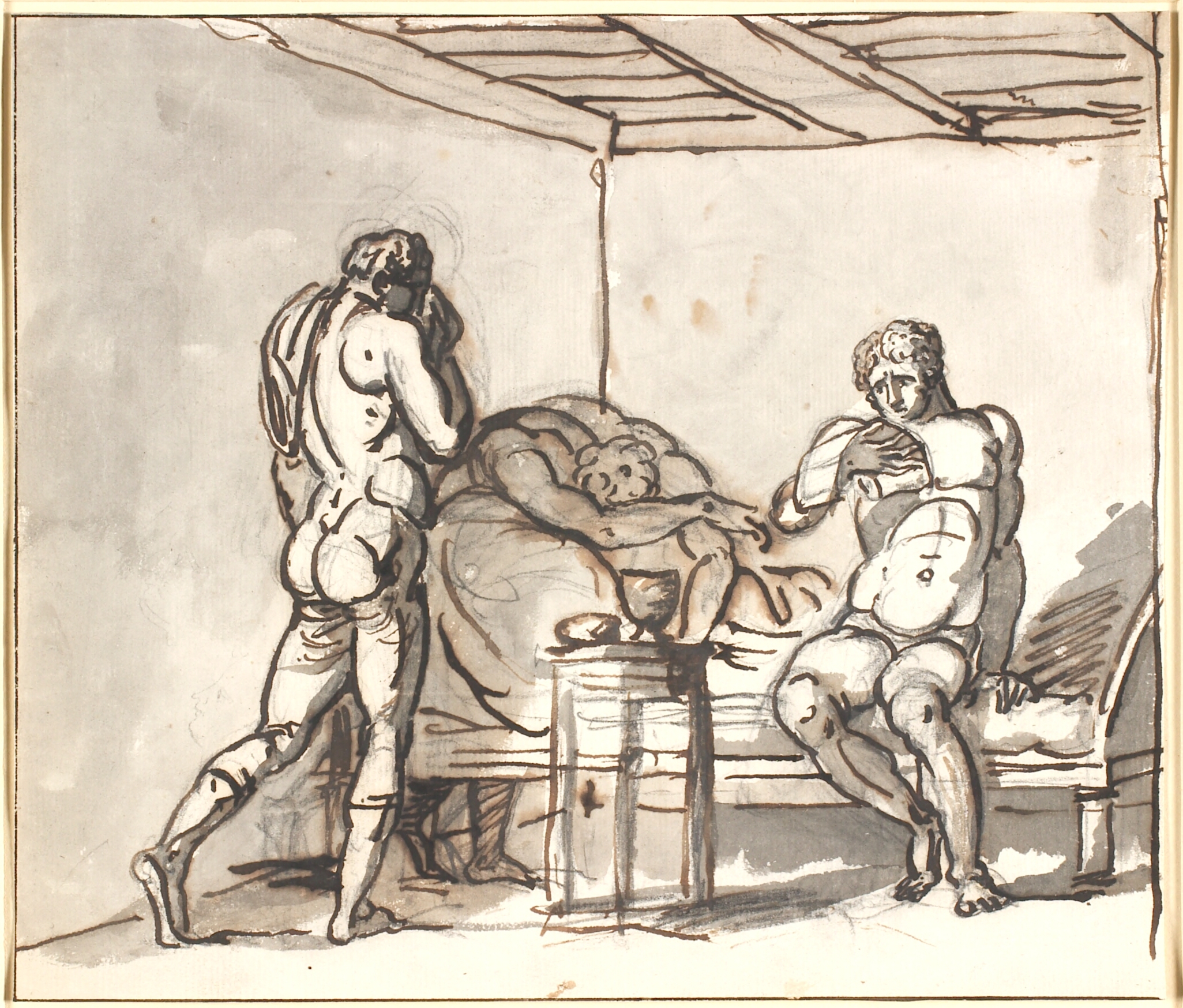 Perikles besøger Anaxagoras, der læser Athenes anklage mod ham for gudsbespottelse