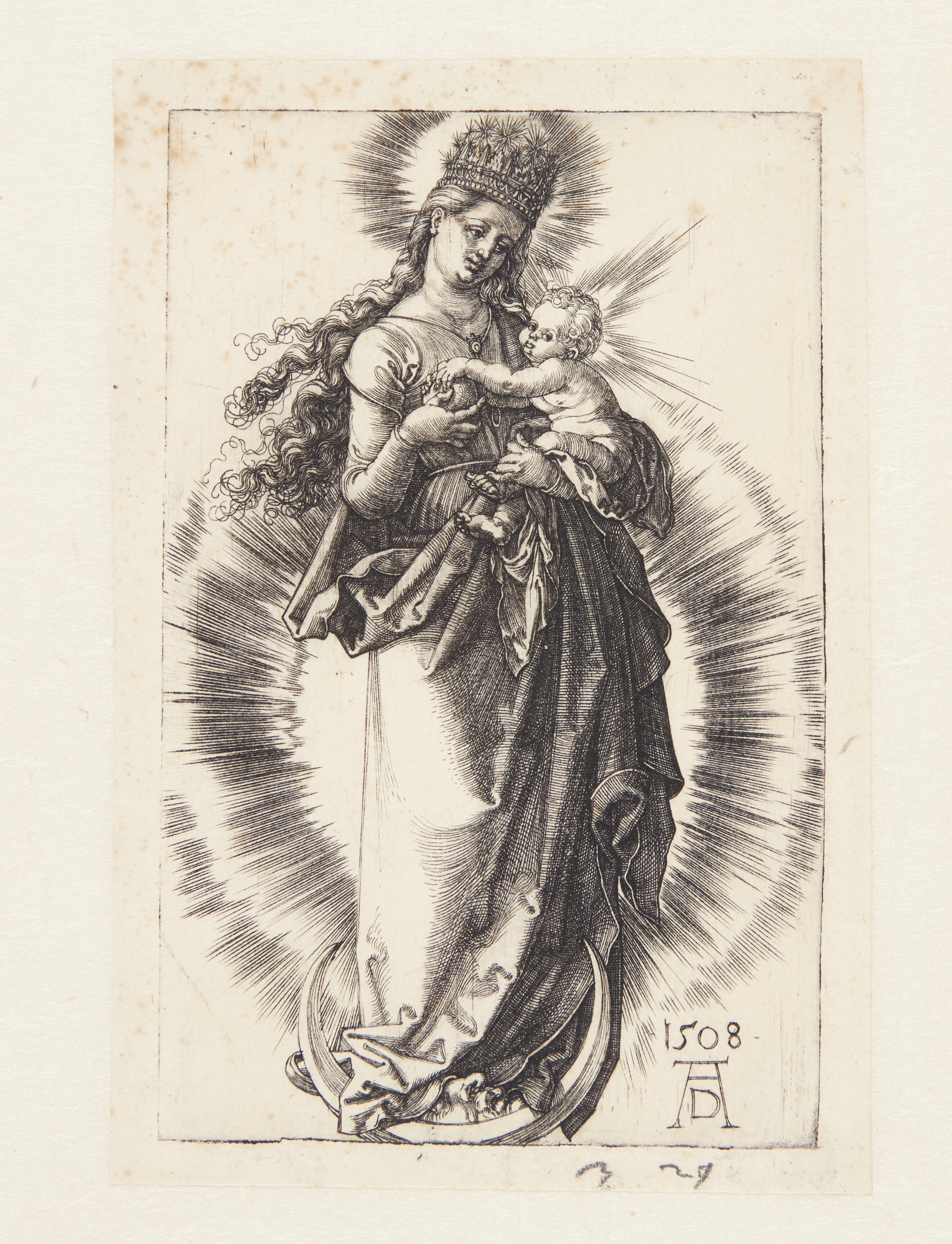 Madonna med stjernekrone, stående på seglmåne