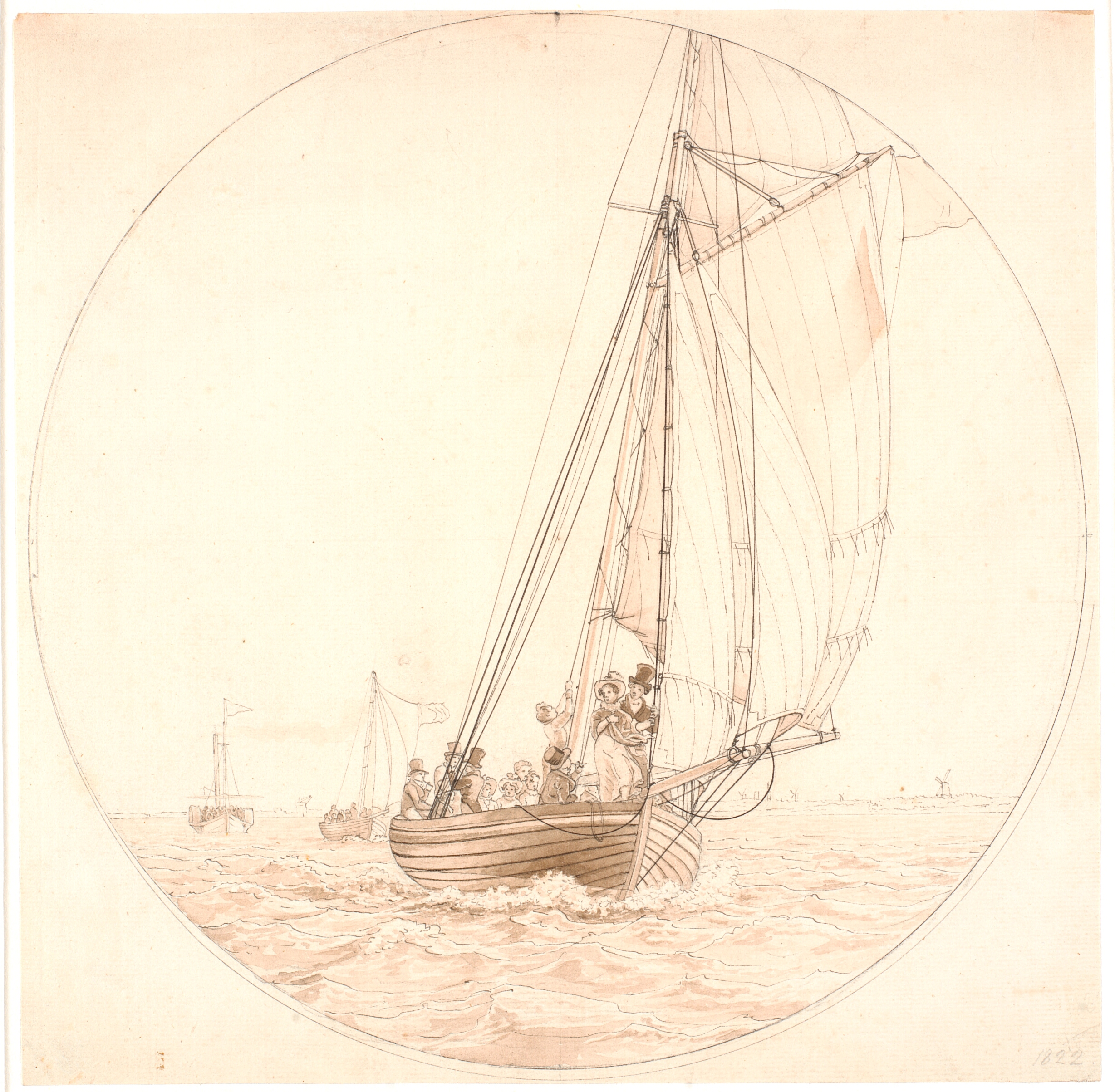 En fart til Charlottenlund. Dampskibet Caledonia kommer en lystbåd imøde.