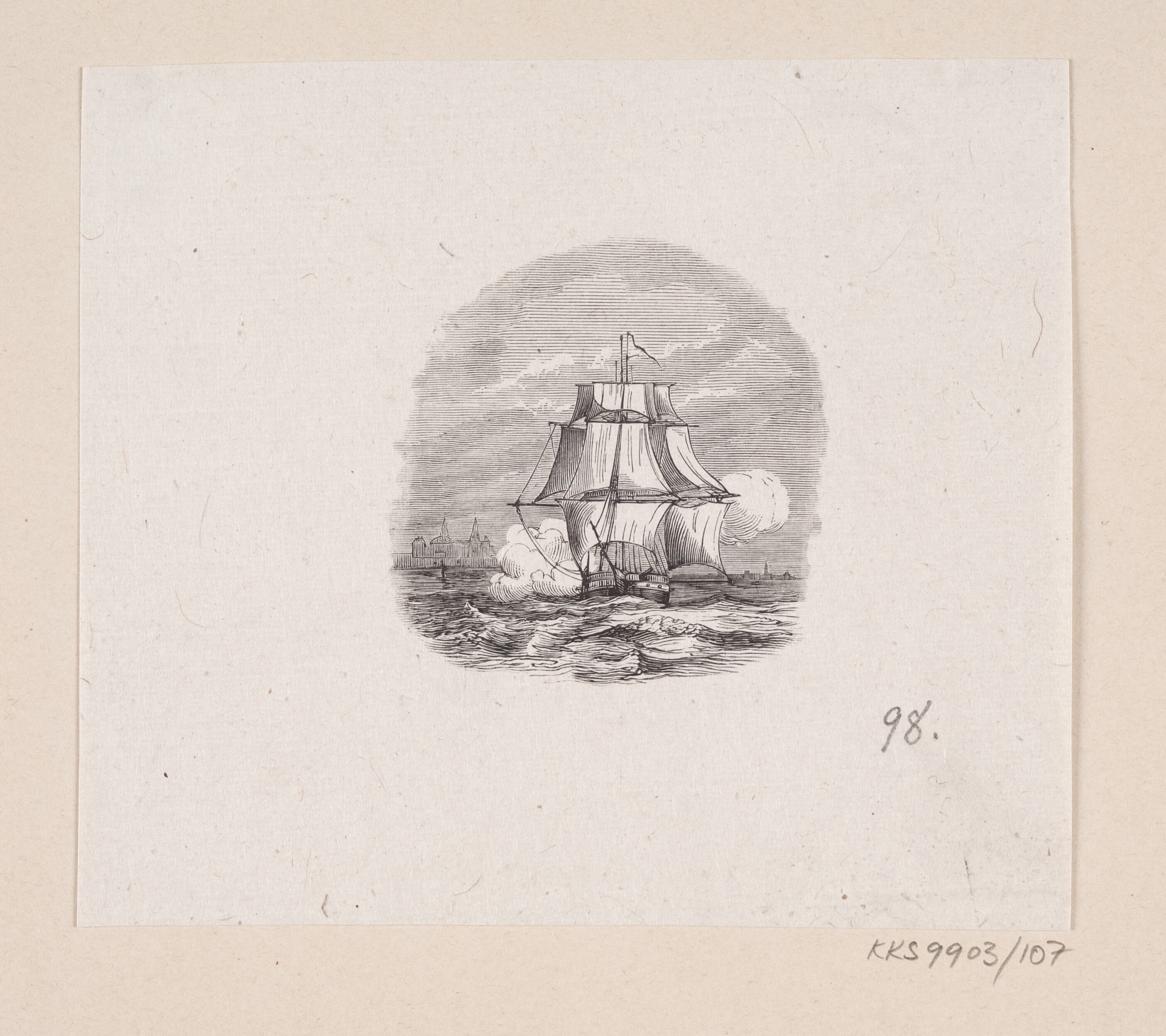 Illustration til "Holger Danske" i H.C. Andersen, "Eventyr og Historier", Bind 2