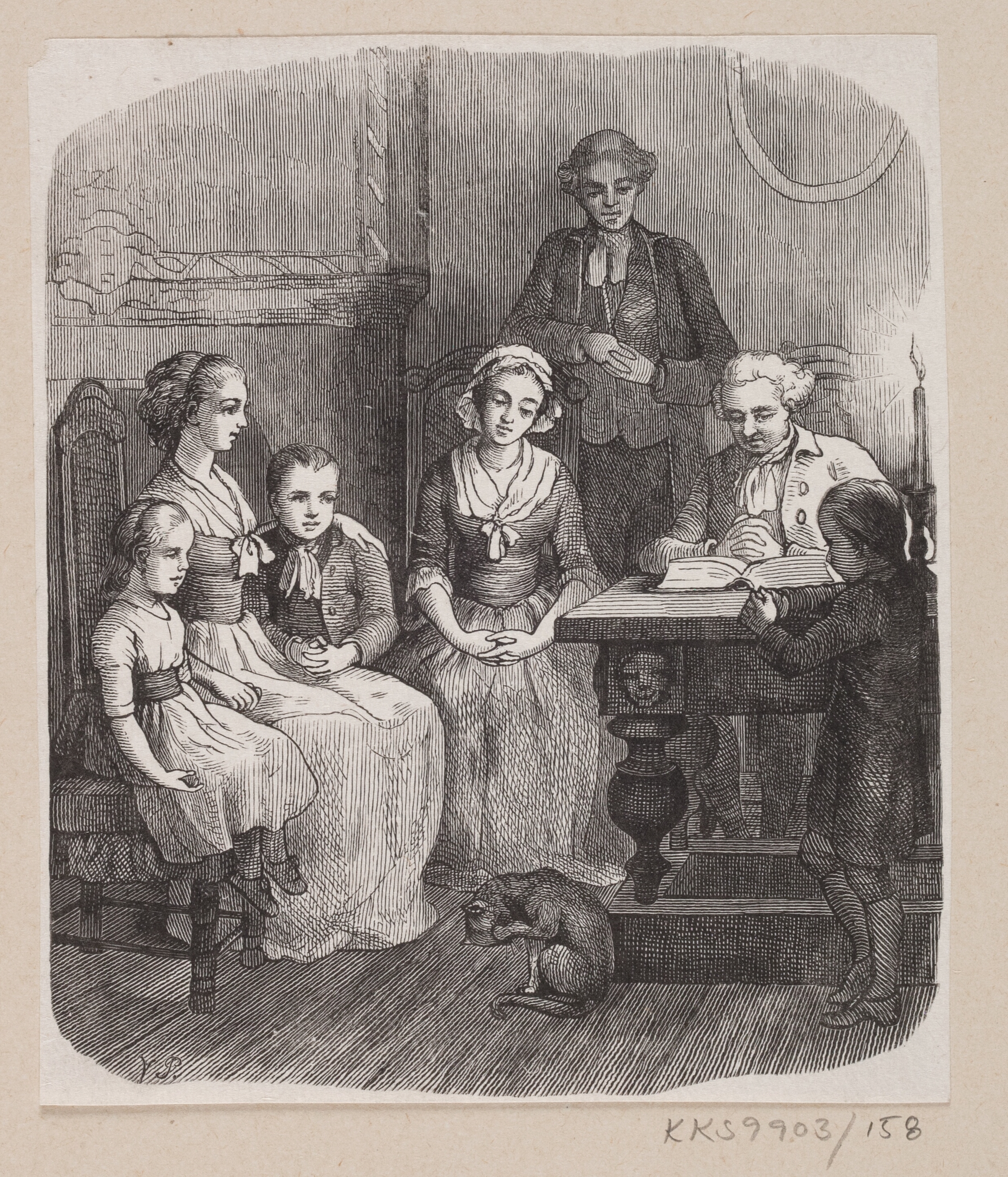 Illustration til "Alt paa sin rette Plads" i H.C. Andersen, "Eventyr og Historier", Bind 2