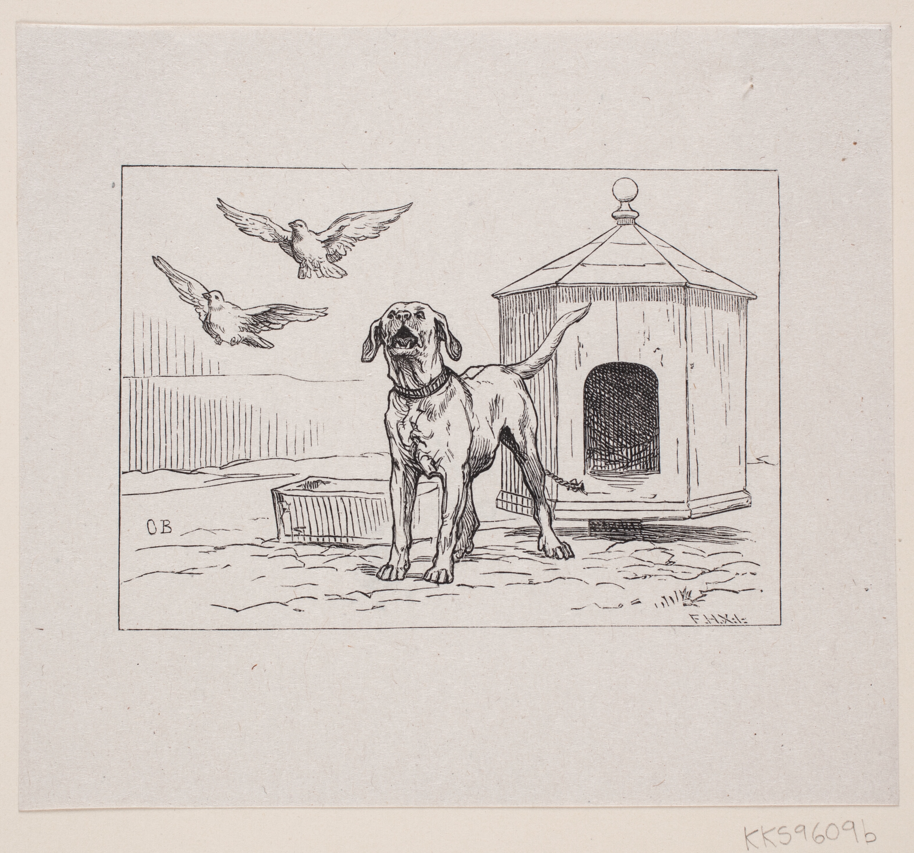 En Lænkehund ved sit Hus