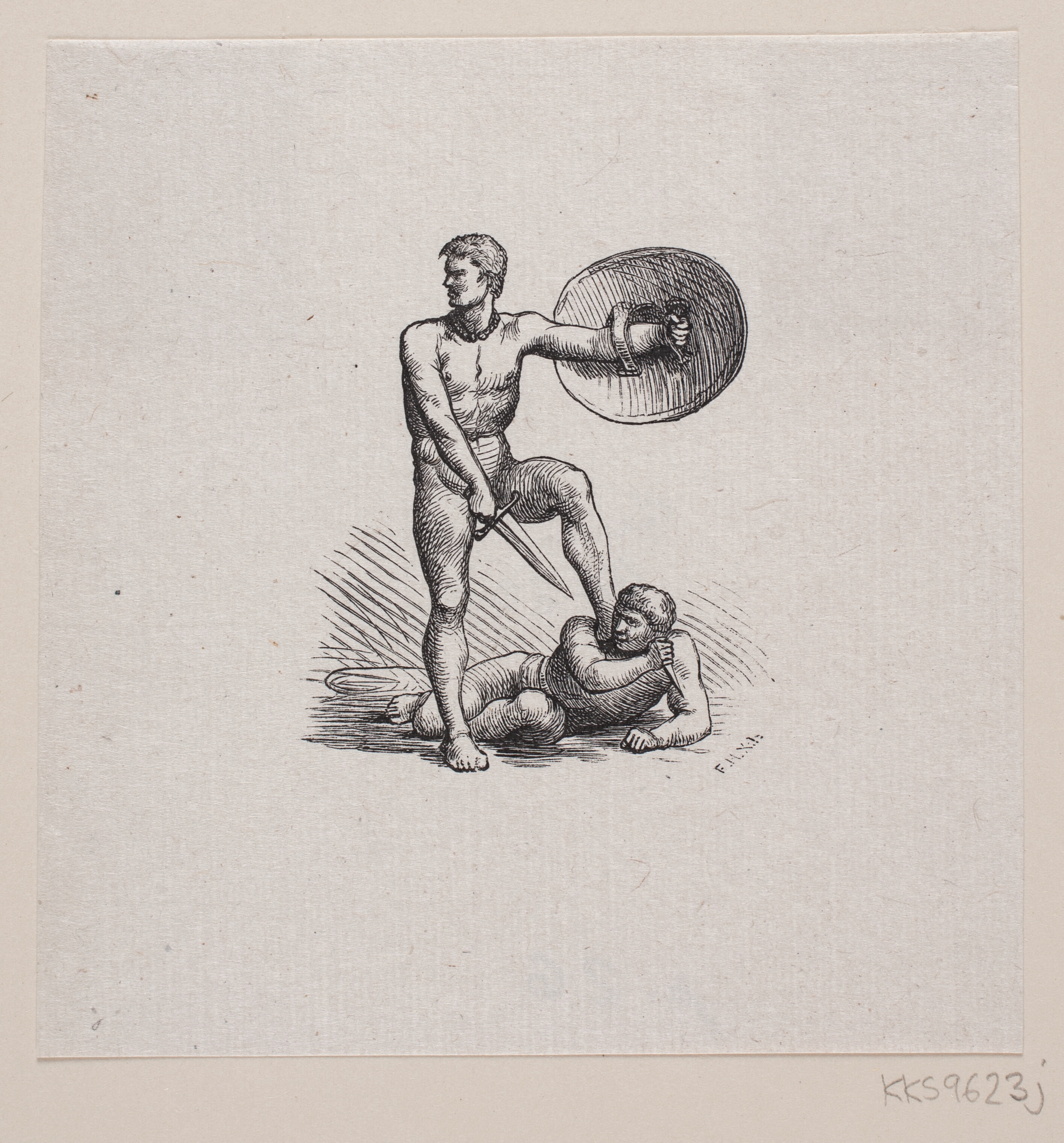 Vignet til H. P. Holst, "Den døende Fægter"