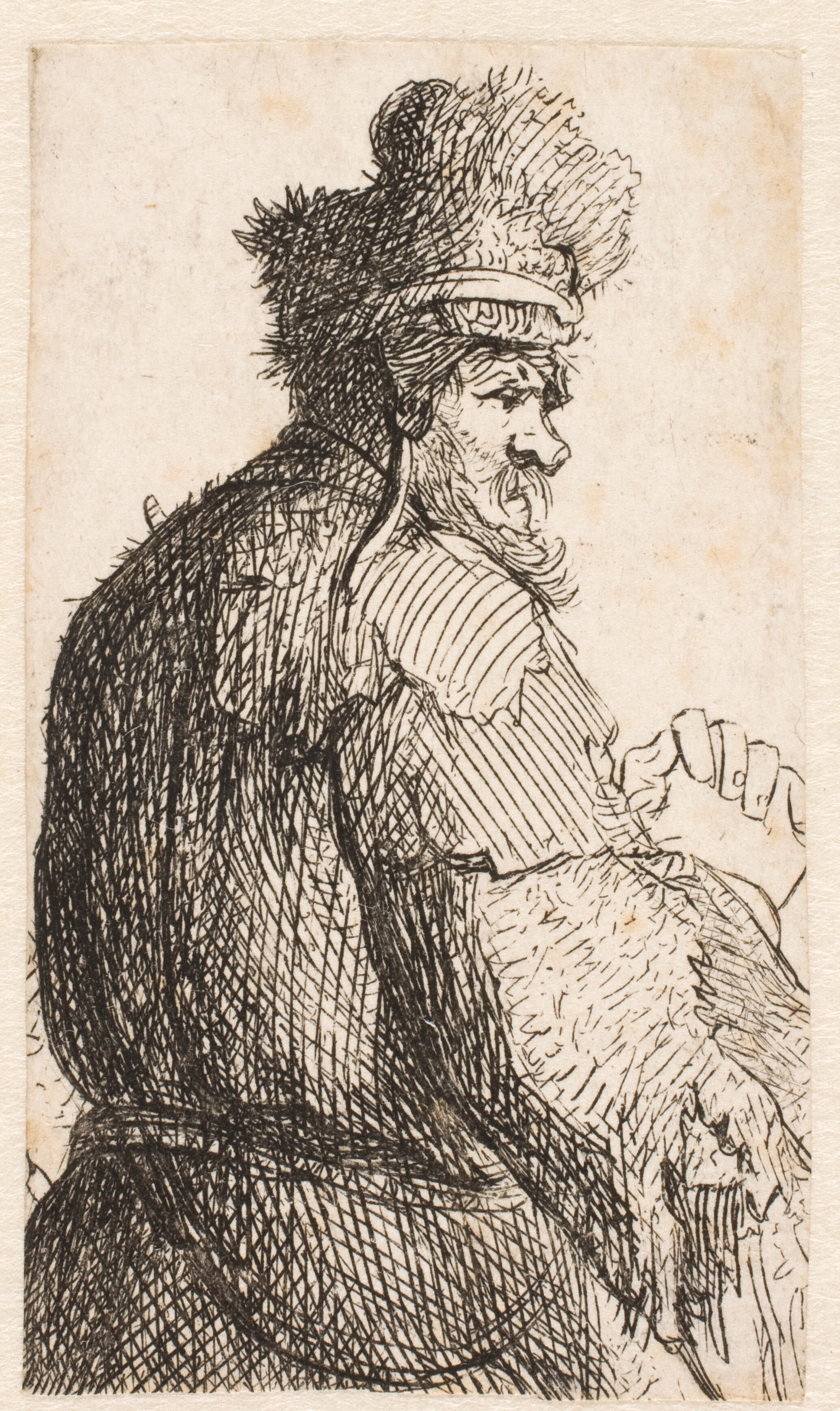 Gammel mand et bagfra