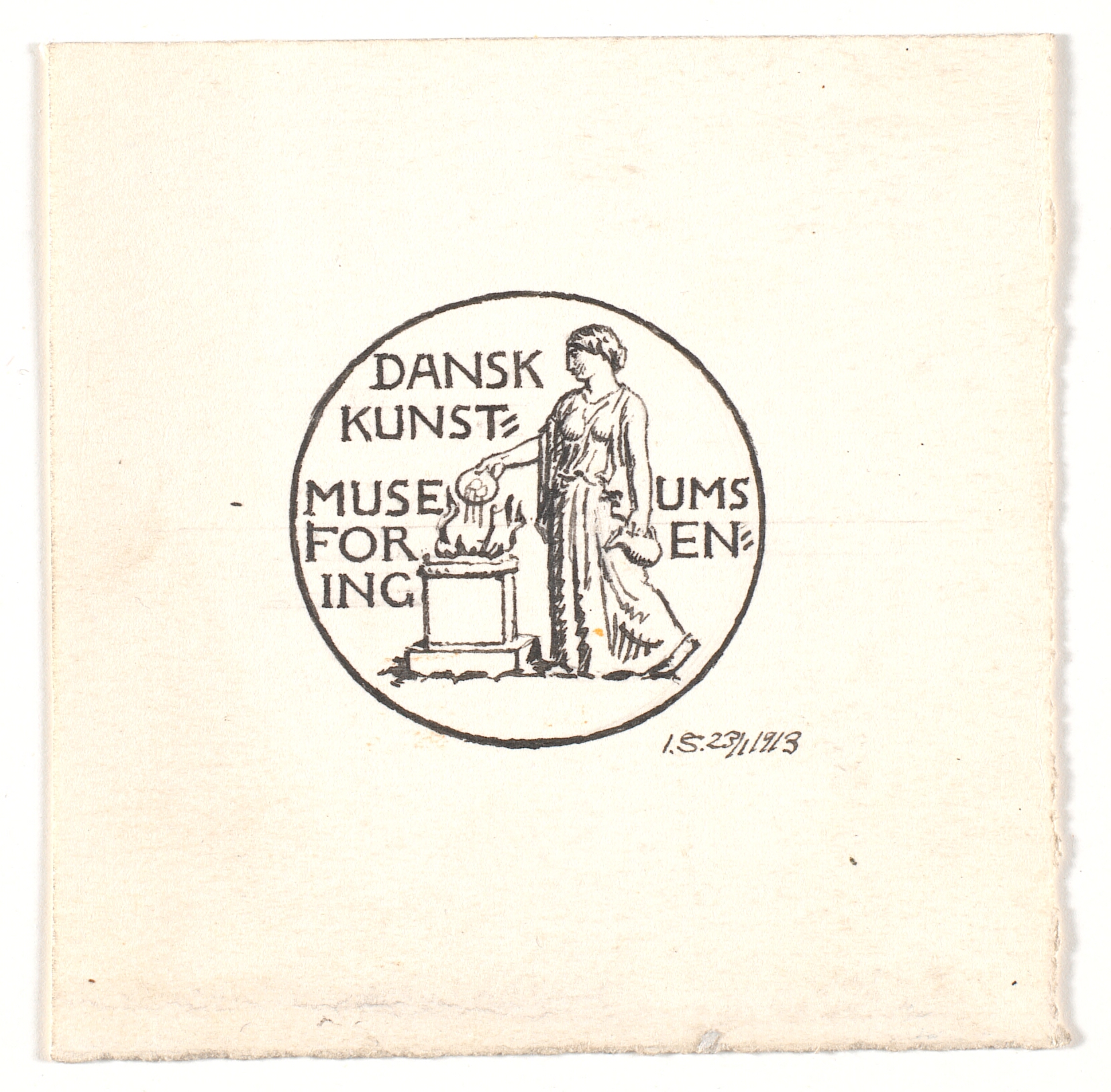 Udkast til vignet for Dansk Museums Kunstforening