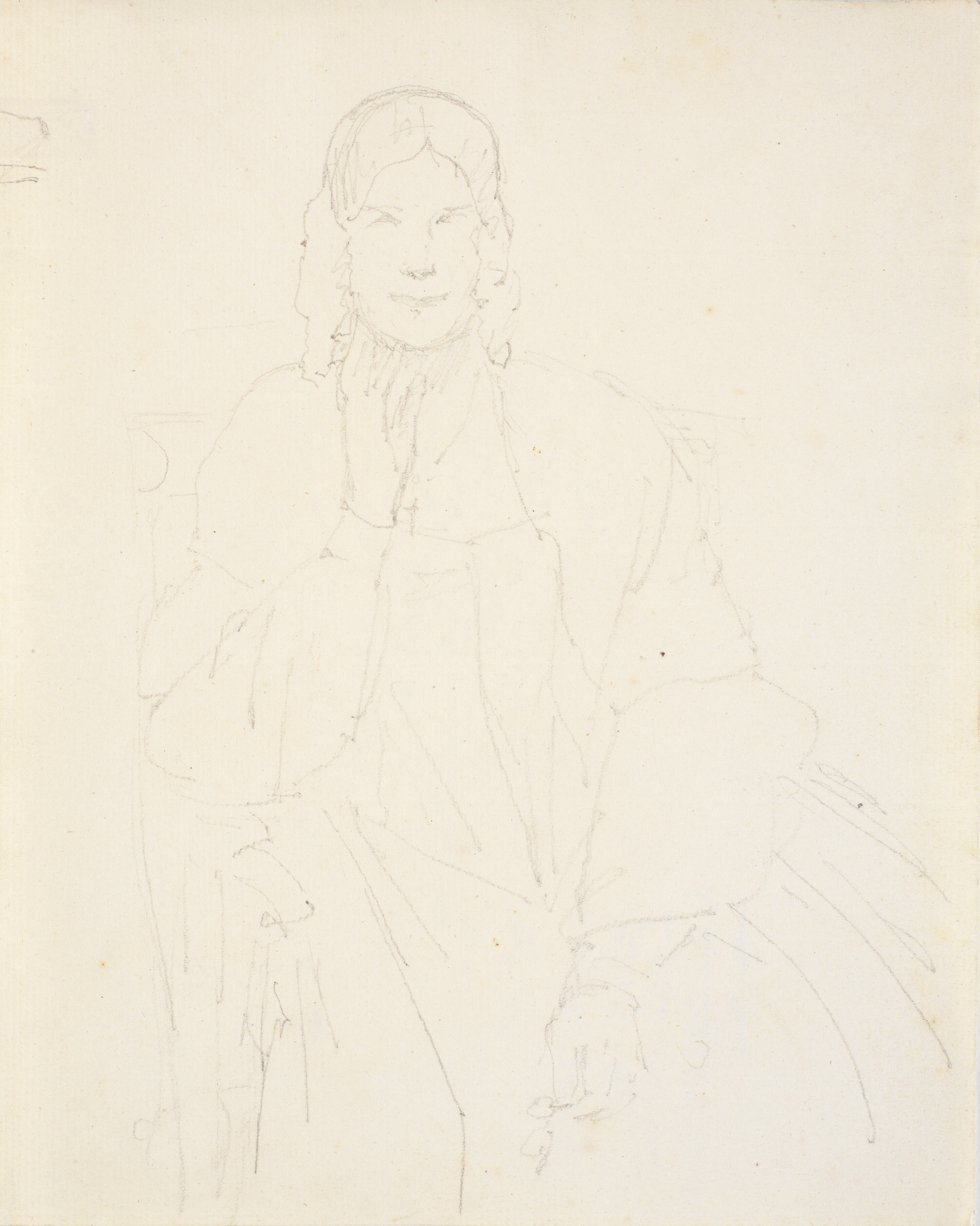 Skitse af Kommandør Købkes hustru Jacobine, født Feilberg