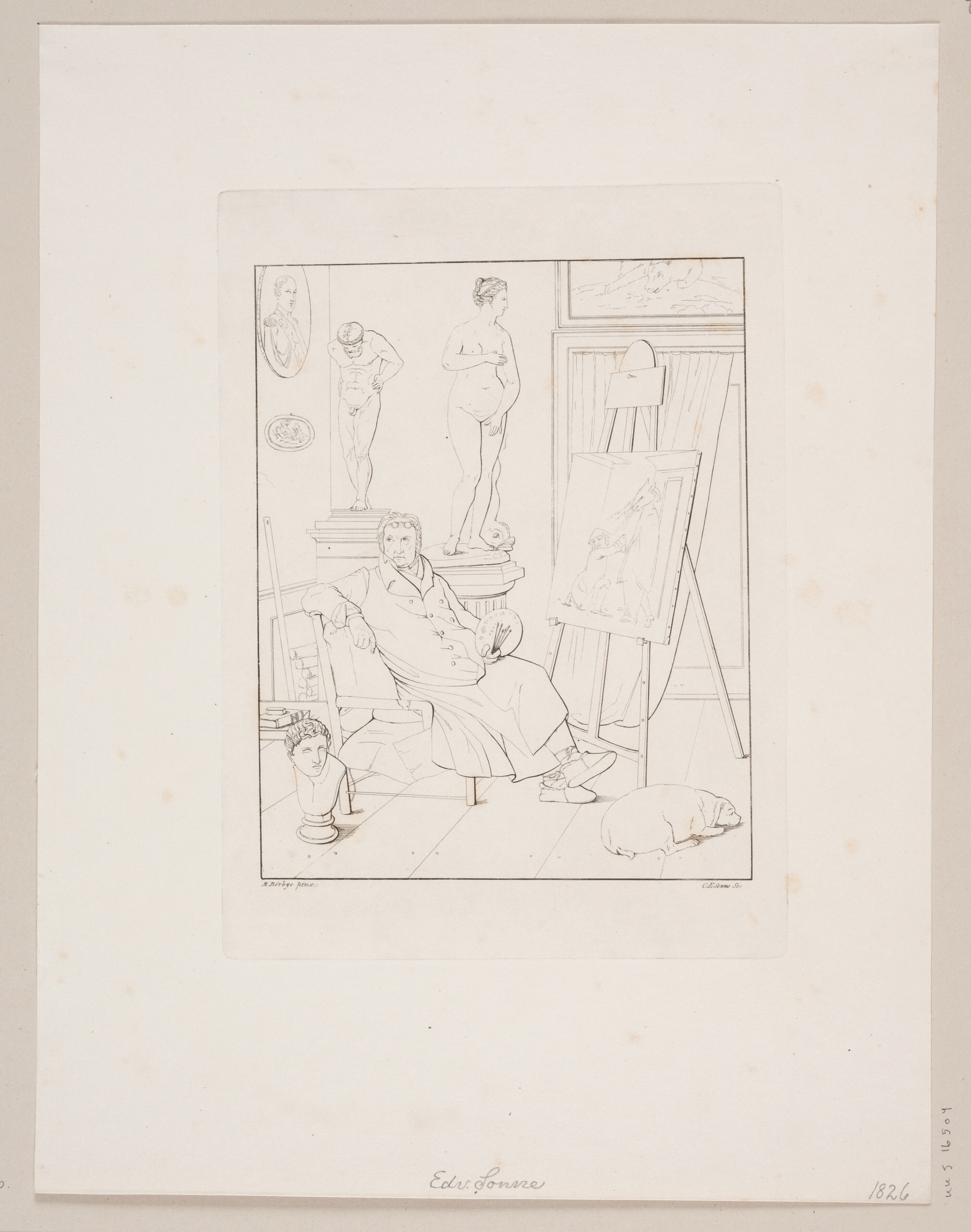 C.A. Lorentzen i sit atelier