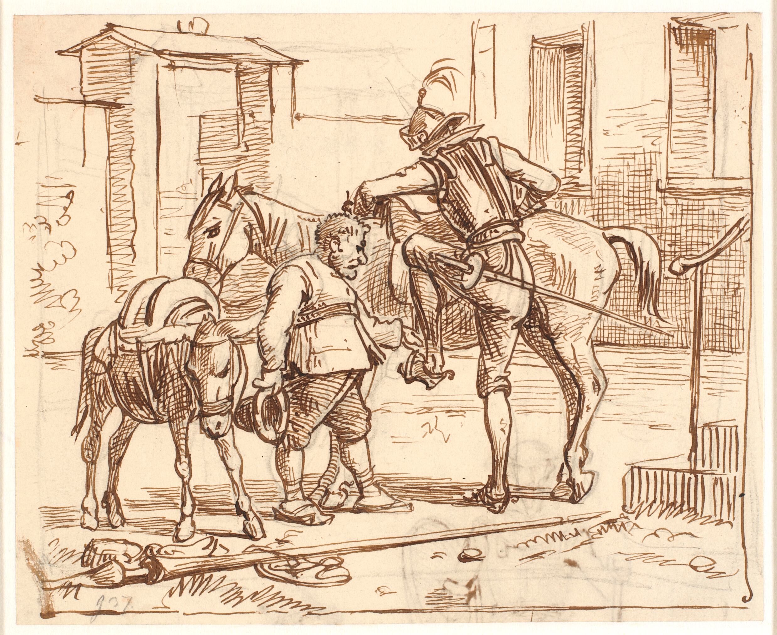 Don Quixote stiger til hest