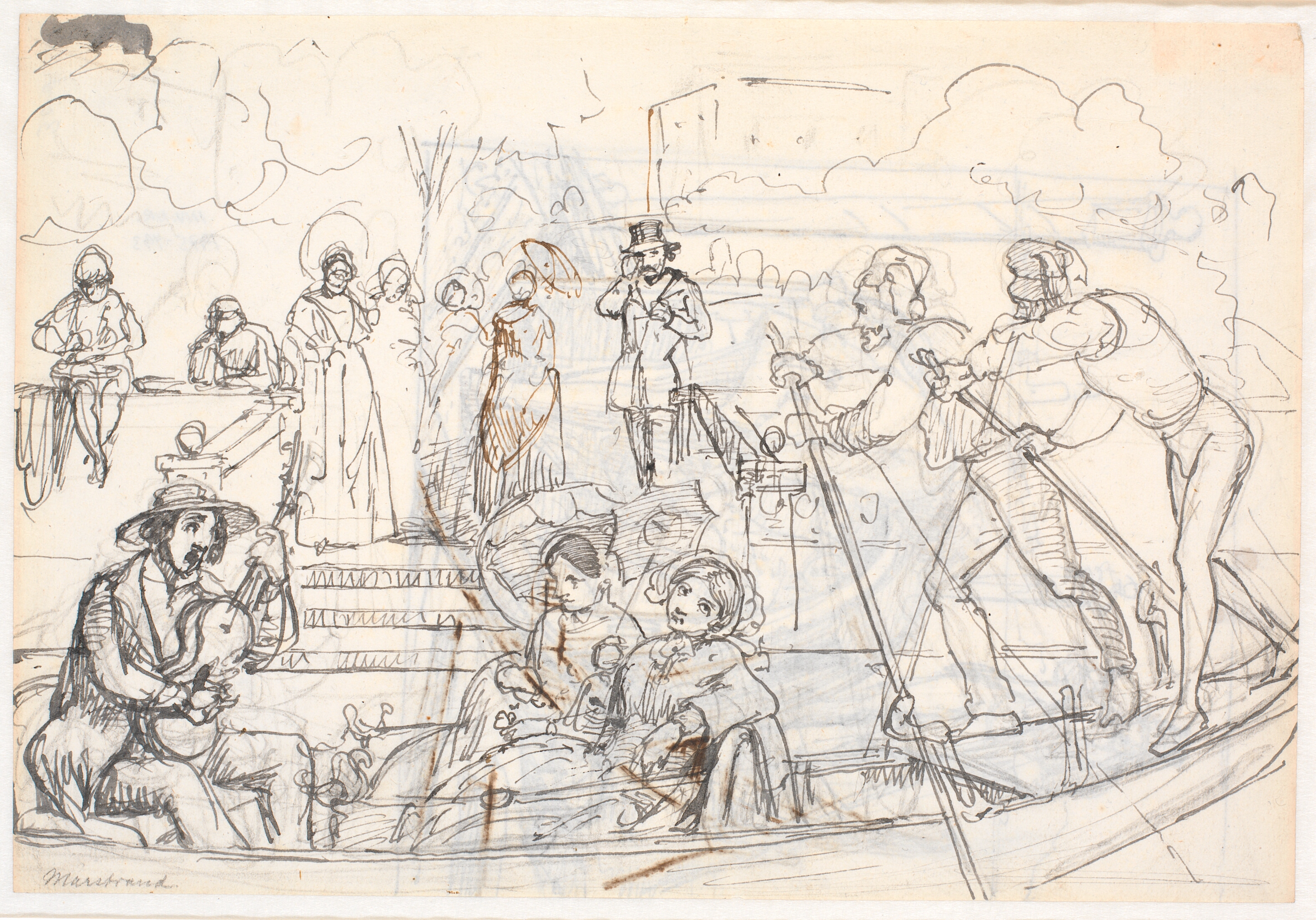 Gondolscene fra Venedig