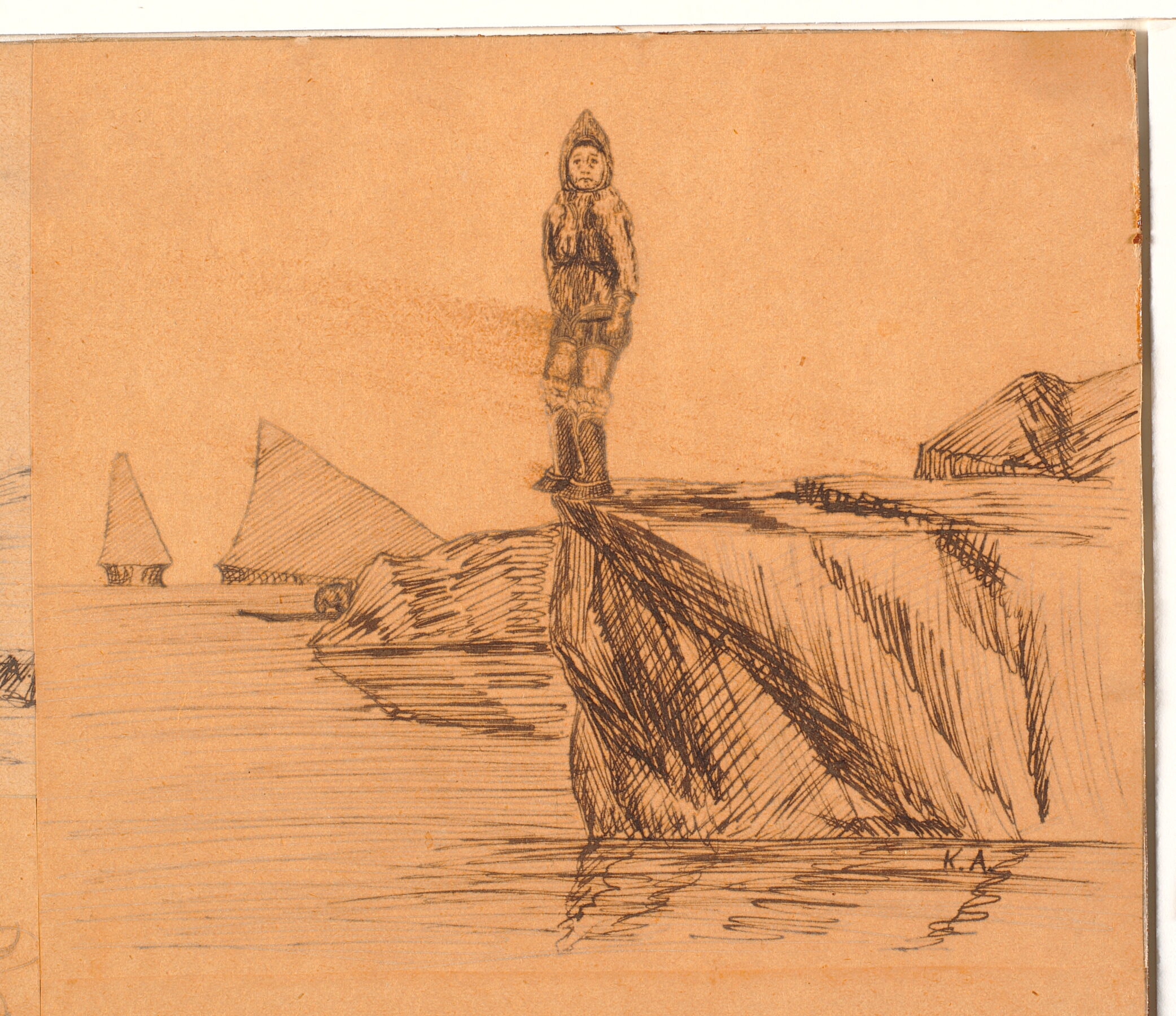 Kvinde på en klippe