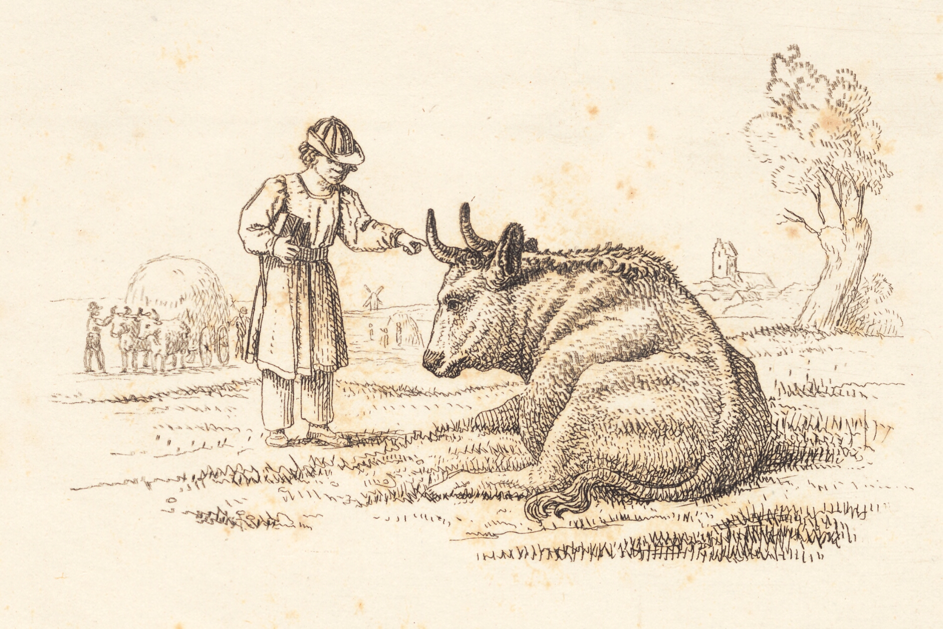 Illustration til "Halvhundrede Fabler for Børn" af Hey