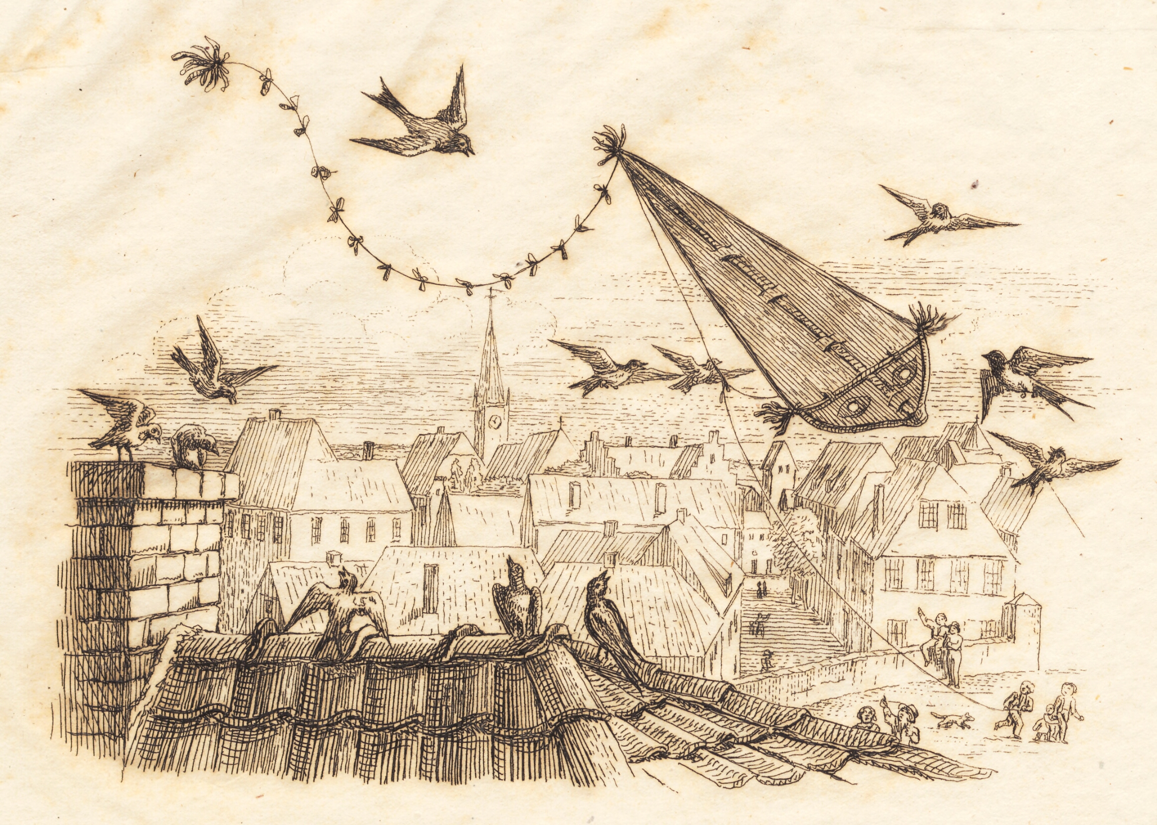 Illustration til "Halvhundrede Fabler for Børn" af Hey