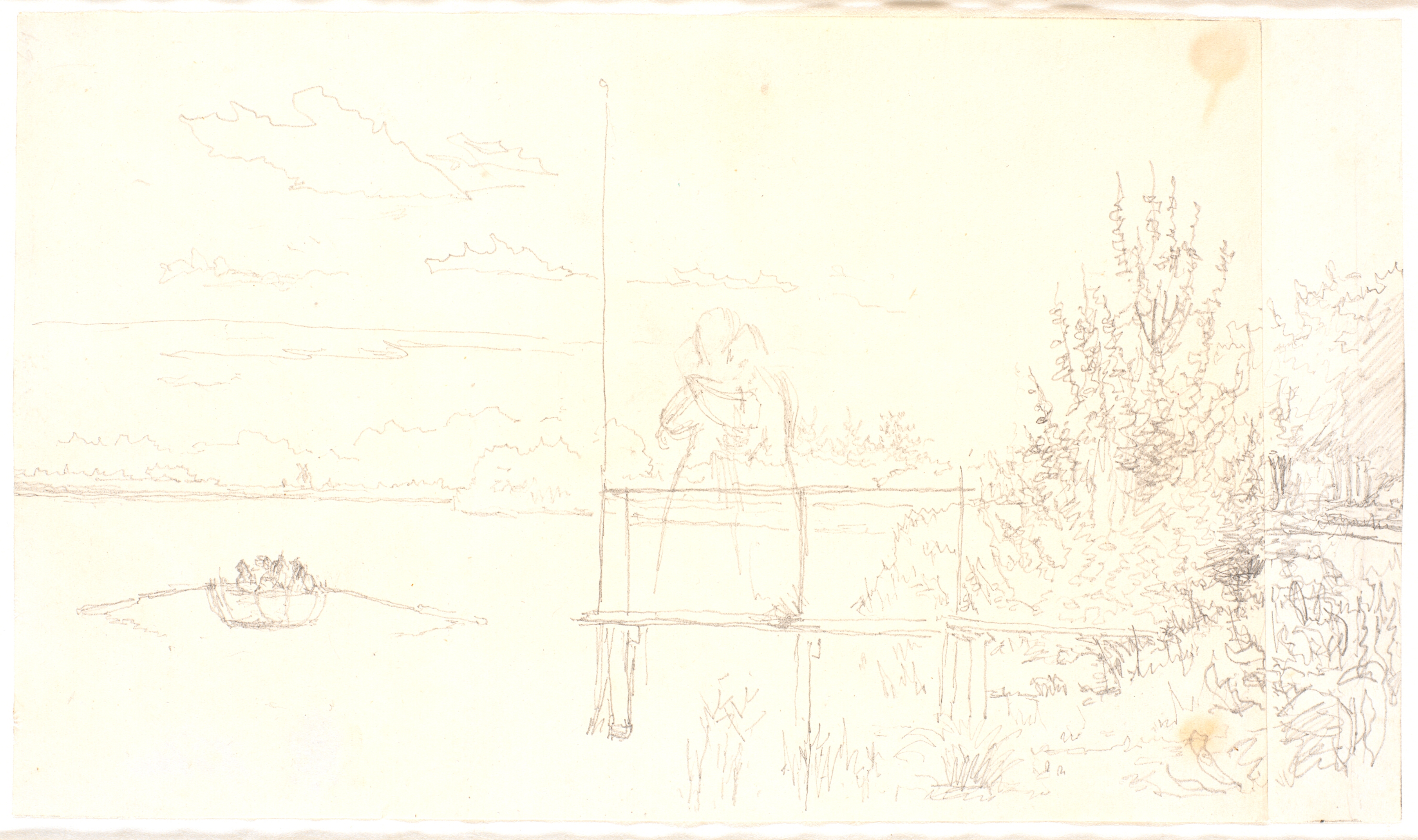 Udsigt fra Dosseringen ved Sortedamssøen mod Nørrebro